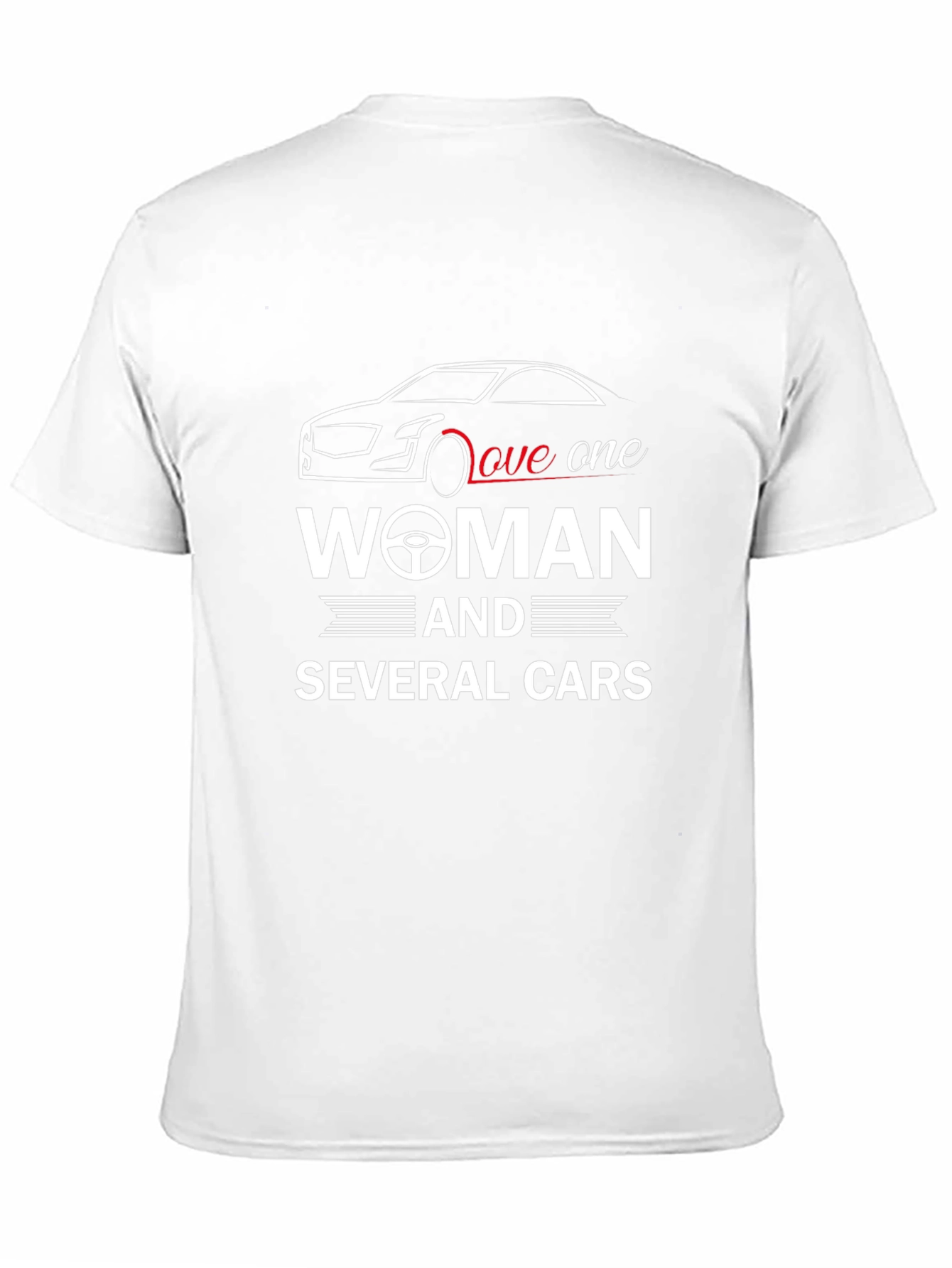 Love One Woman and Several Cars Graphic Tee