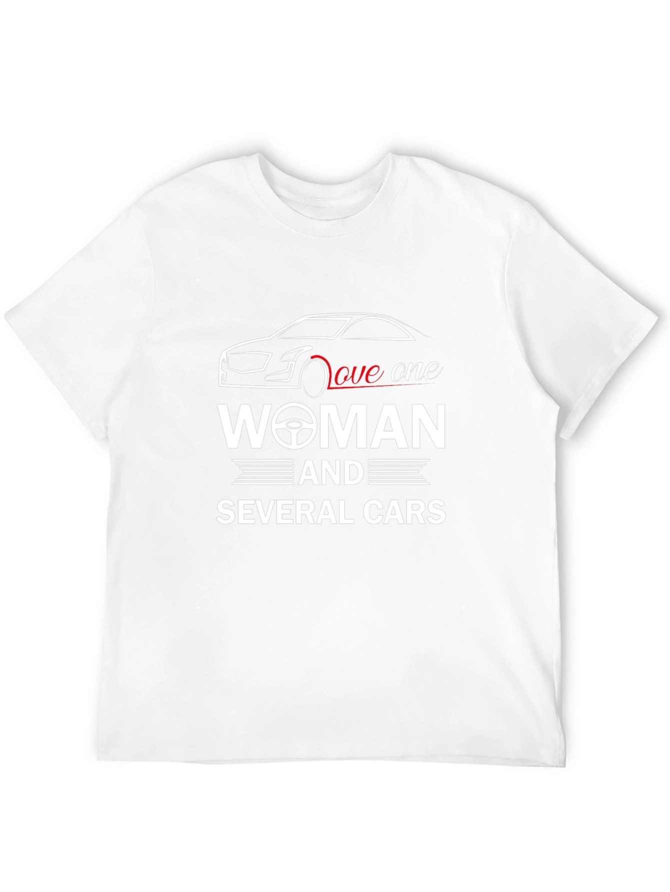 Love One Woman and Several Cars Graphic Tee