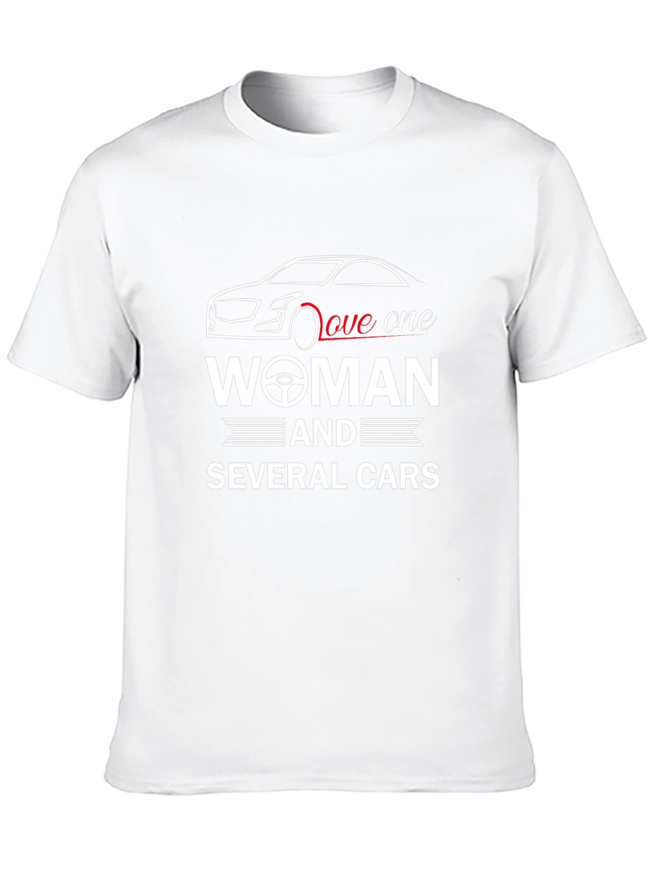Love One Woman and Several Cars Graphic Tee