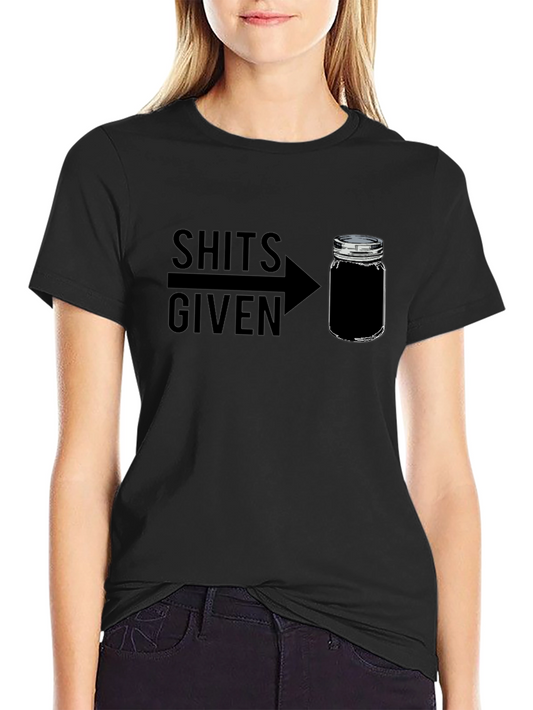 Zero Shits Given T-Shirt - Funny Empty Jar Novelty Tee