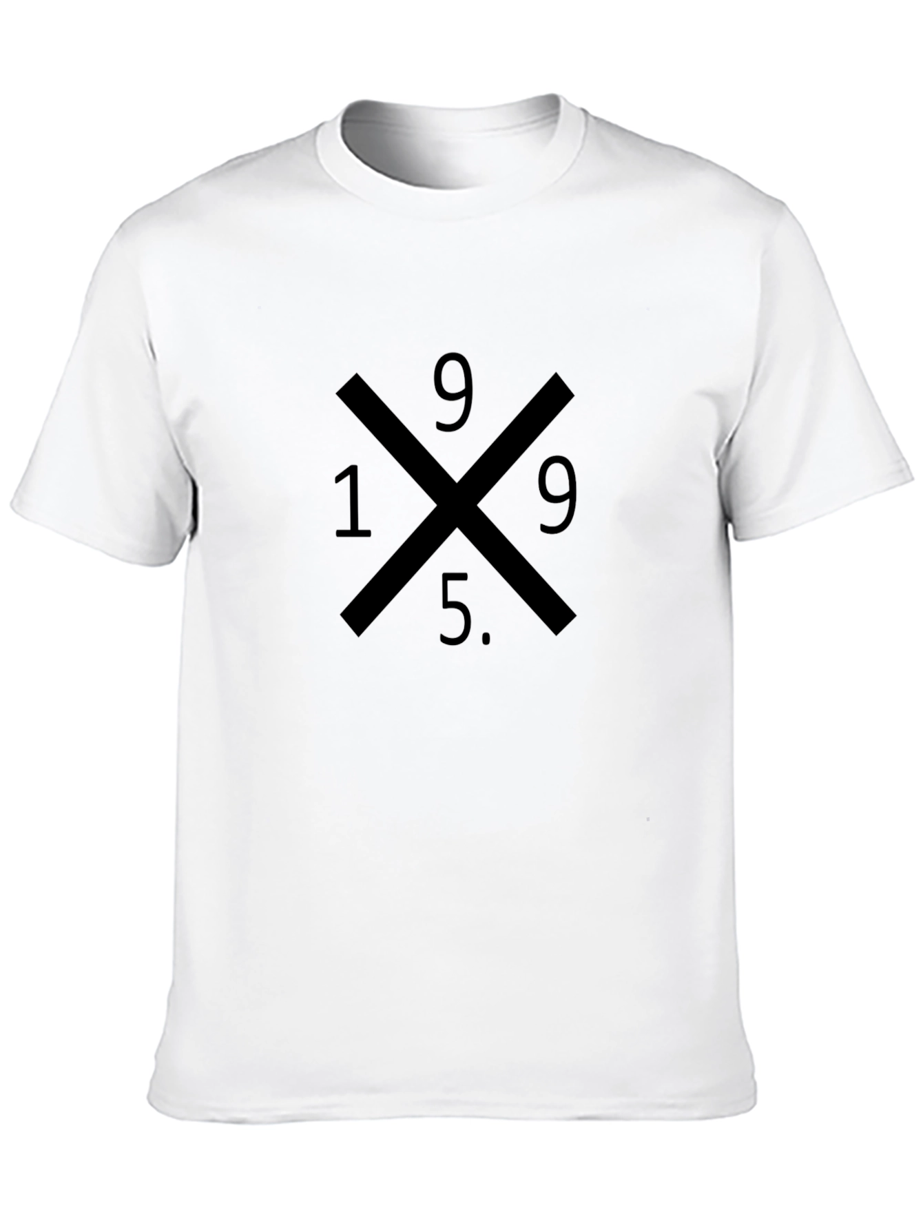 1995 Graphic Tee - Black Cotton Blend Casual T-Shirt