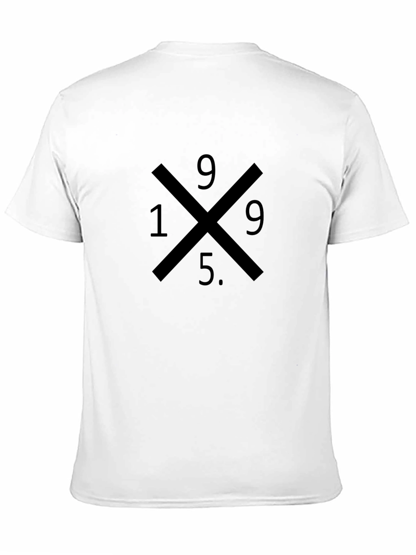 1995 Graphic Tee - Black Cotton Blend Casual T-Shirt