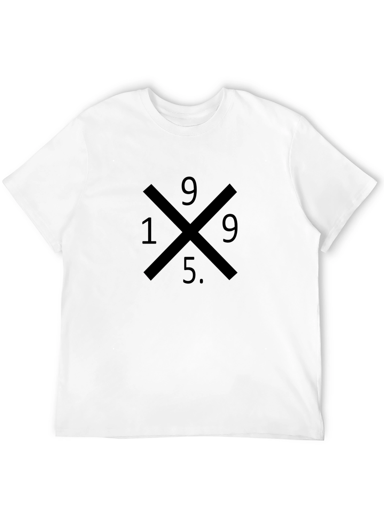 1995 Graphic Tee - Black Cotton Blend Casual T-Shirt