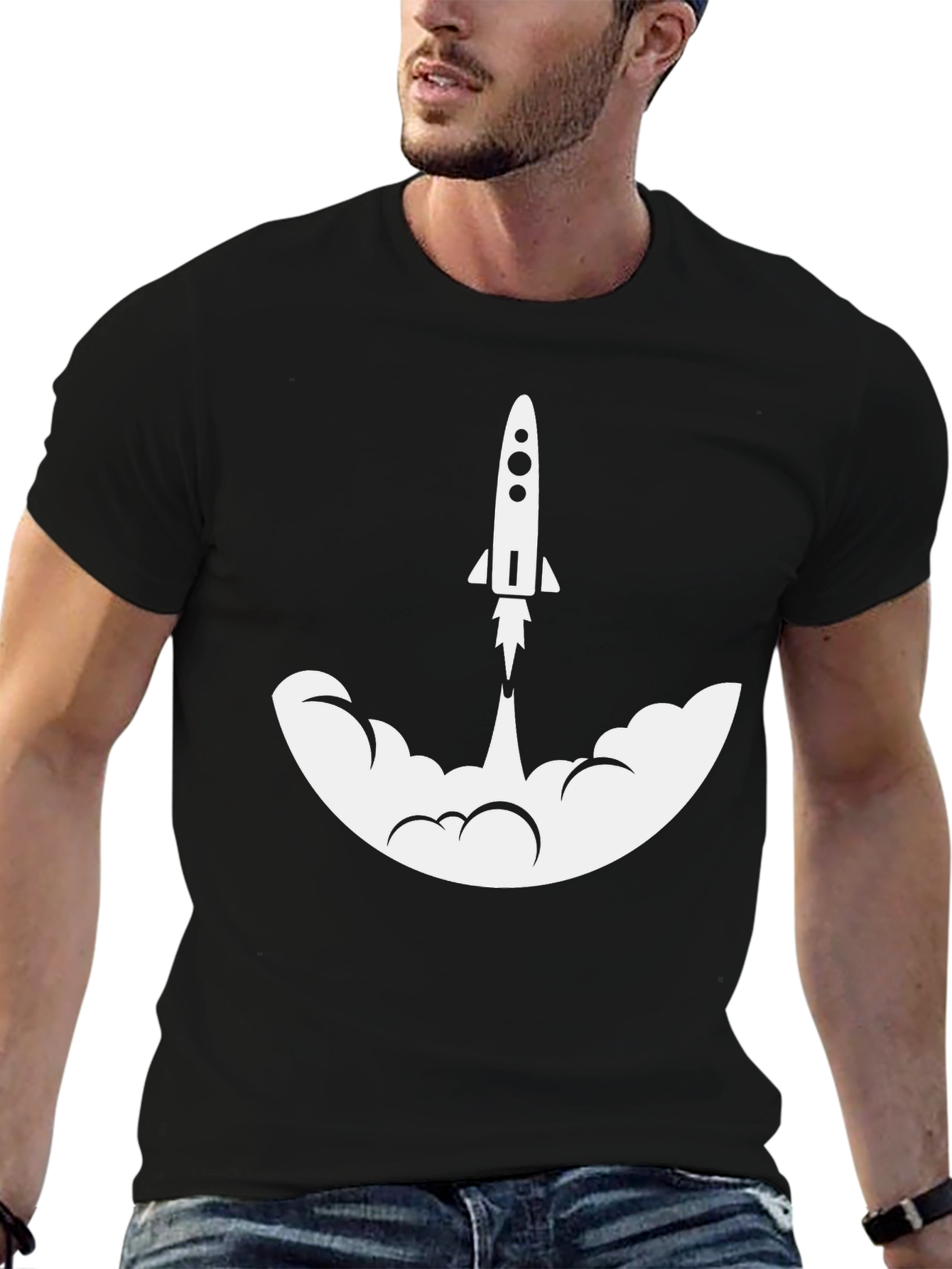 Rocket Launch Graphic Tee - Space Adventure Shirt