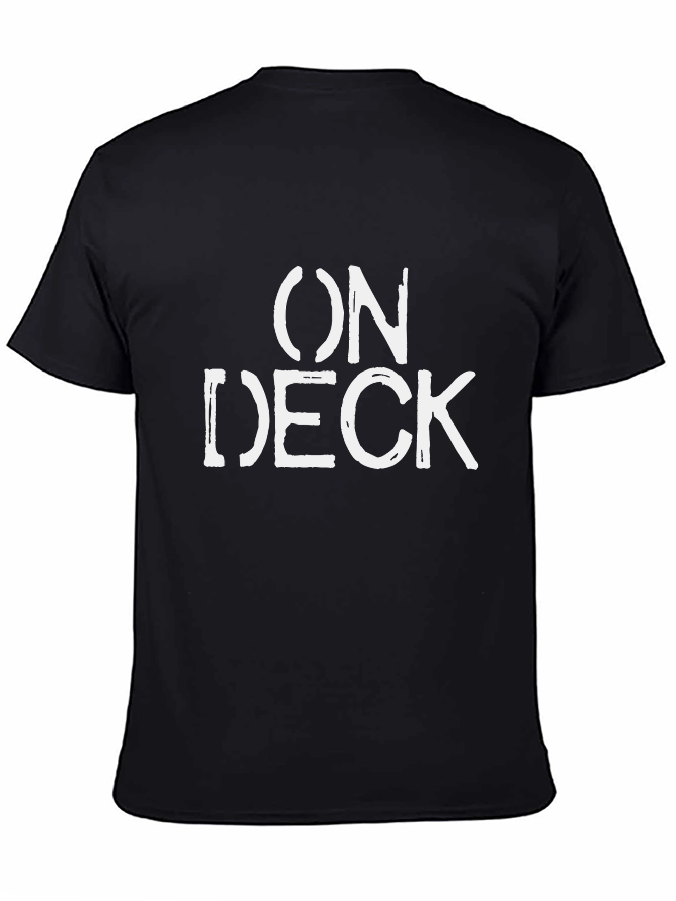 On Deck Black Cotton T-Shirt