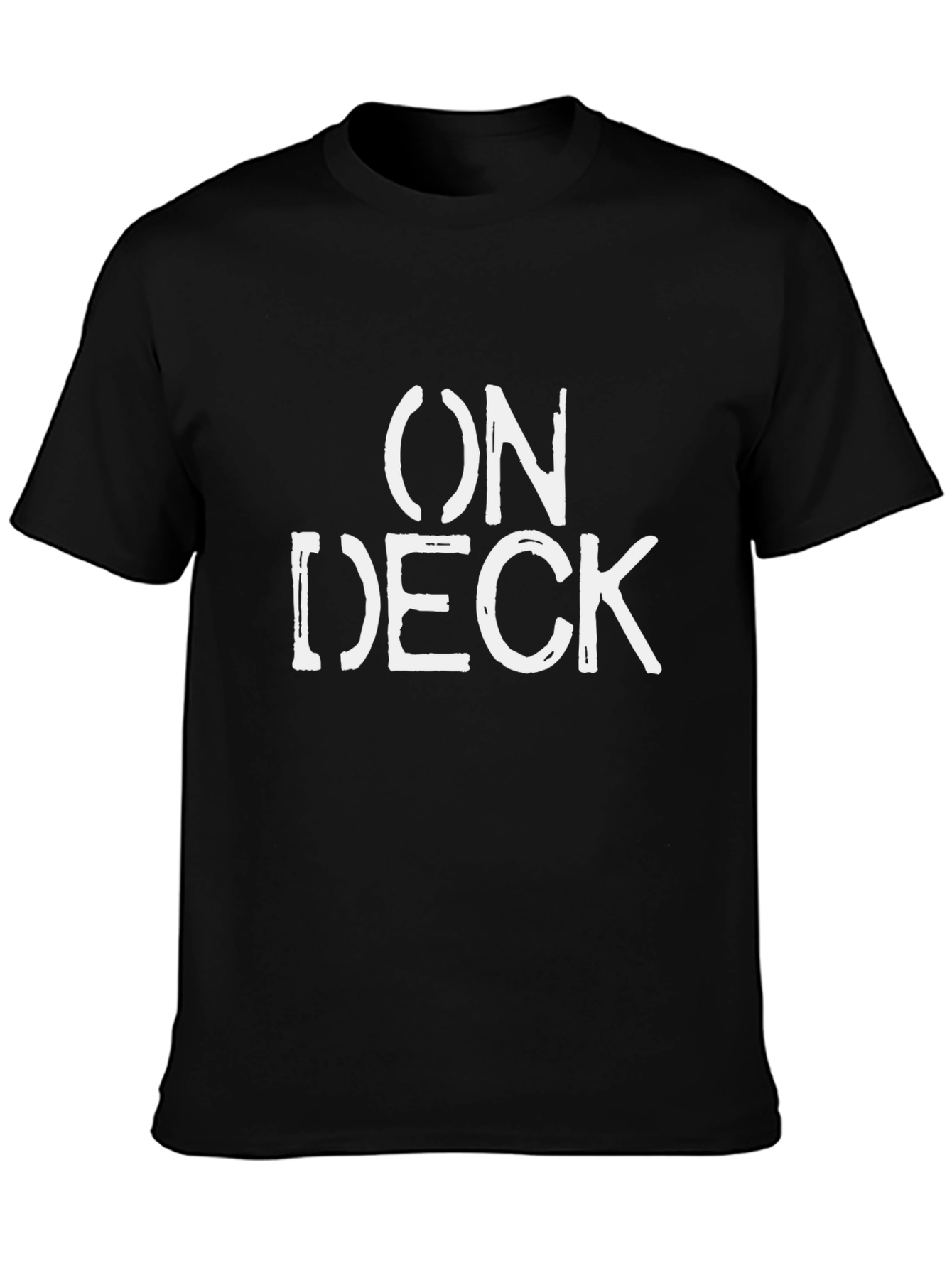 On Deck Black Cotton T-Shirt