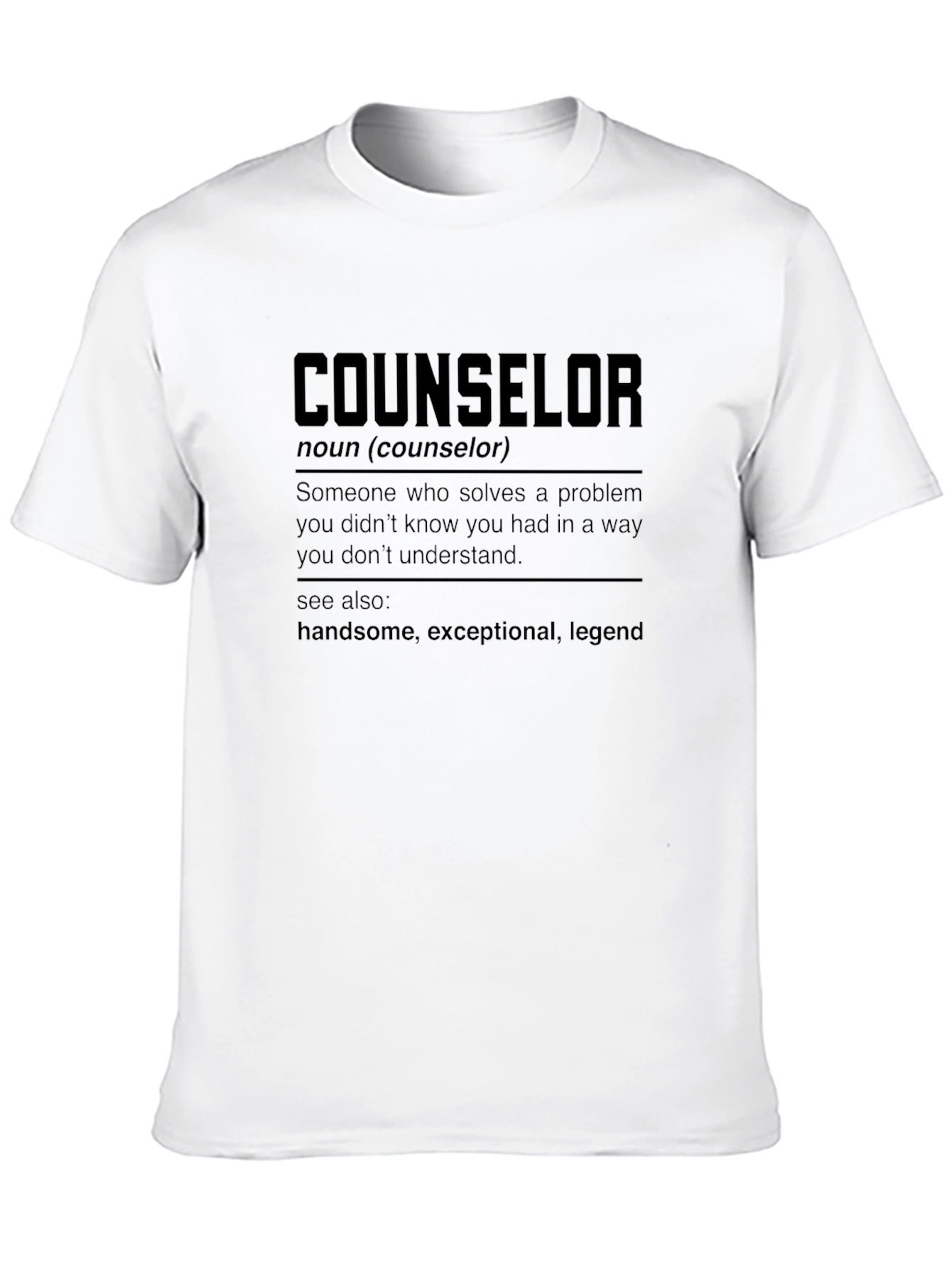 Counselor Definition Black T-Shirt