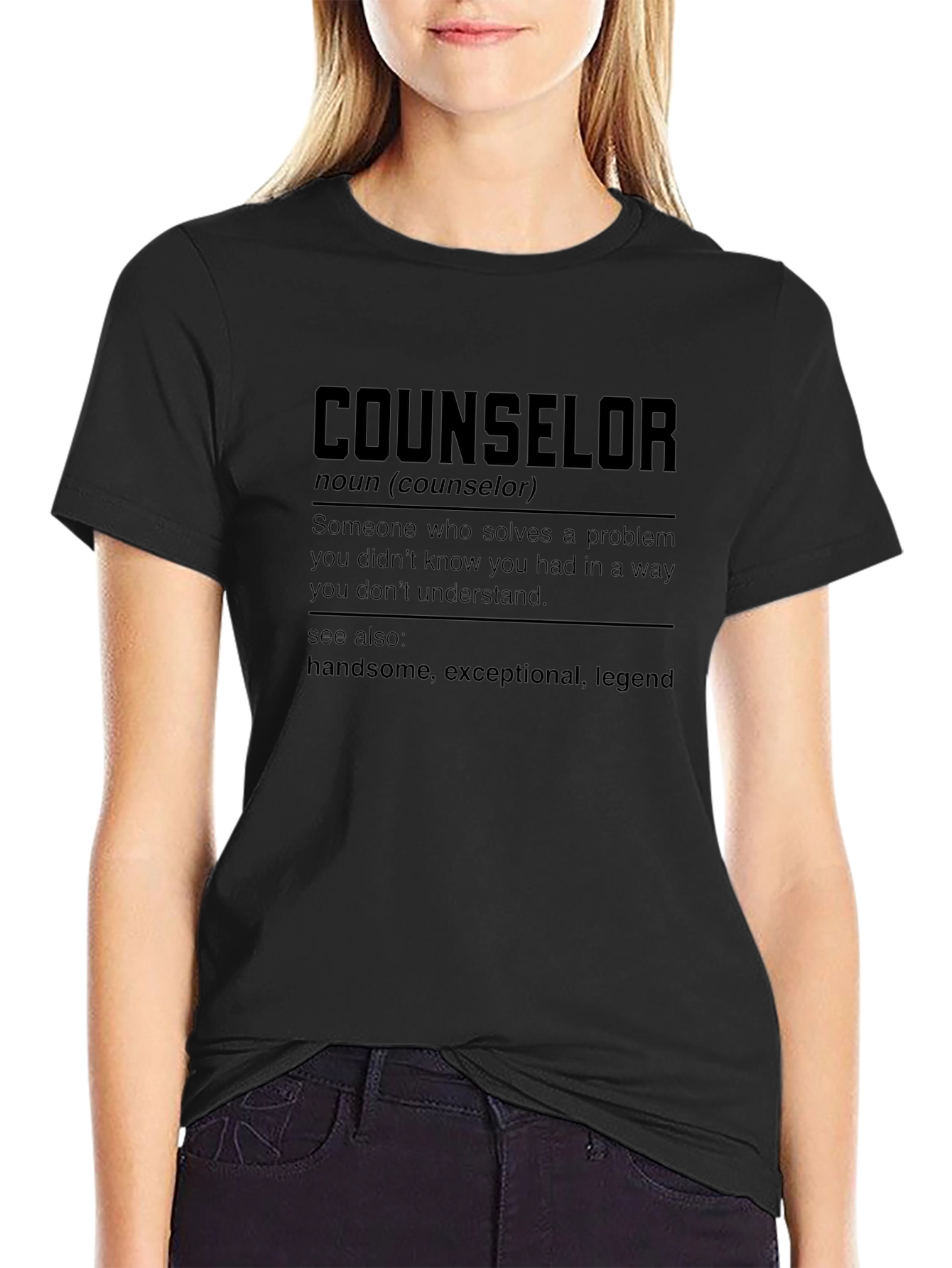Counselor Definition Black T-Shirt