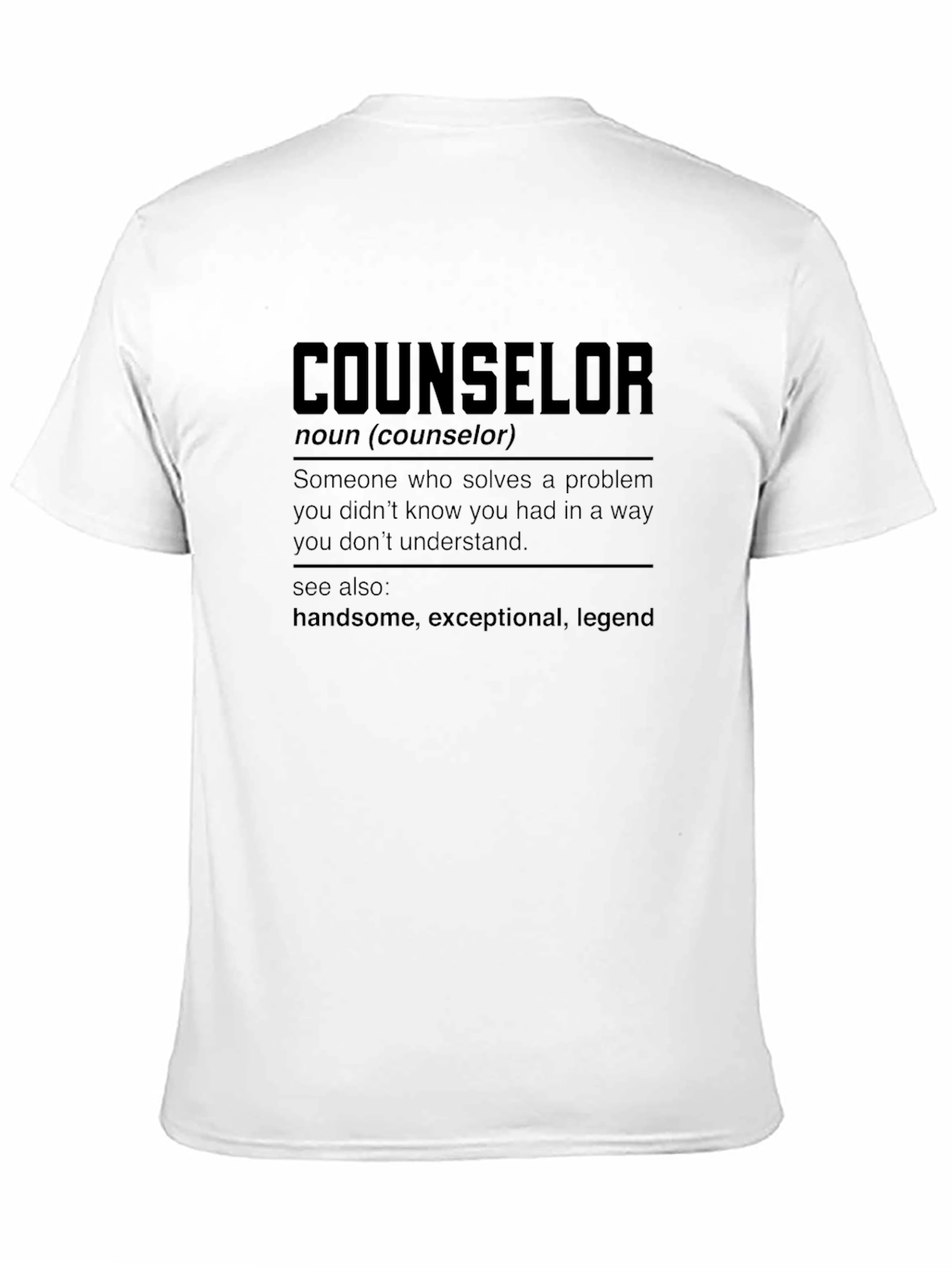 Counselor Definition Black T-Shirt
