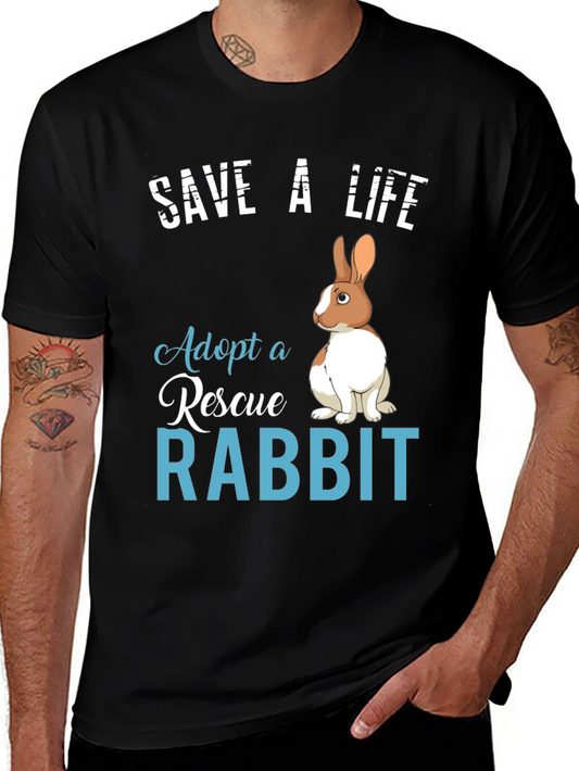 Save a Life Adopt a Rescue Rabbit T-Shirt