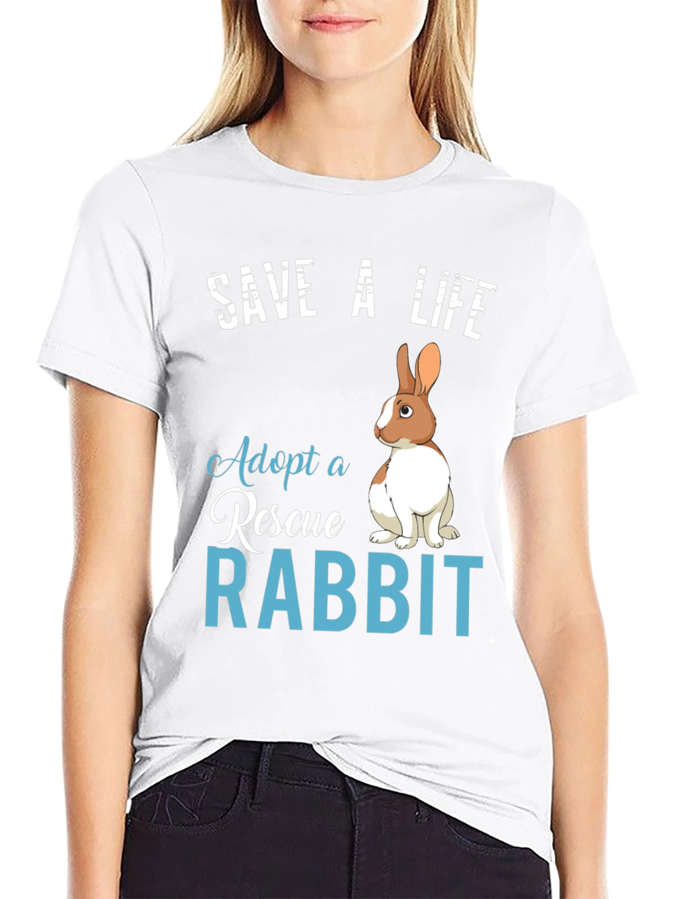 Save a Life Adopt a Rescue Rabbit T-Shirt