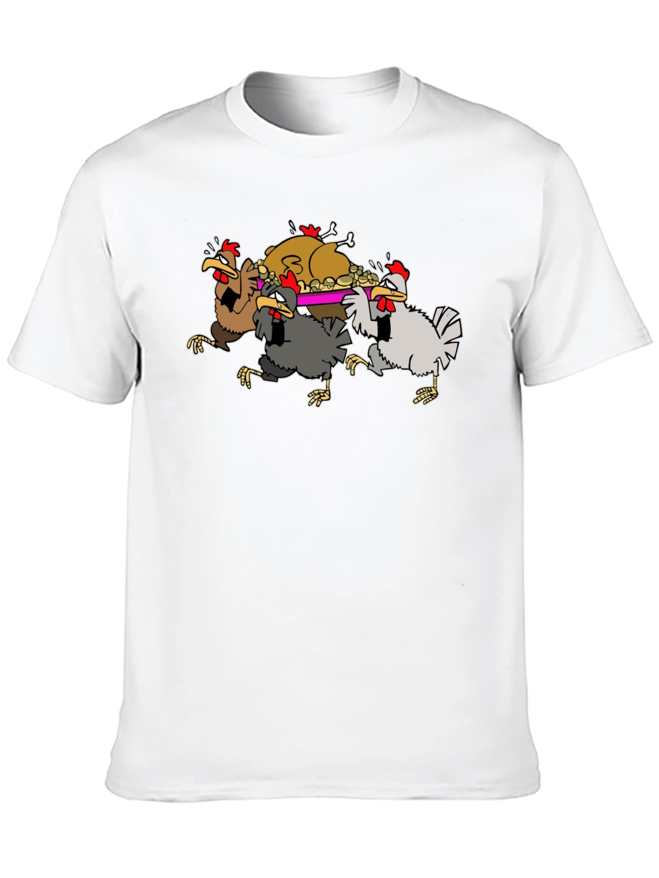 Funny Chickens Thanksgiving Feast T-Shirt