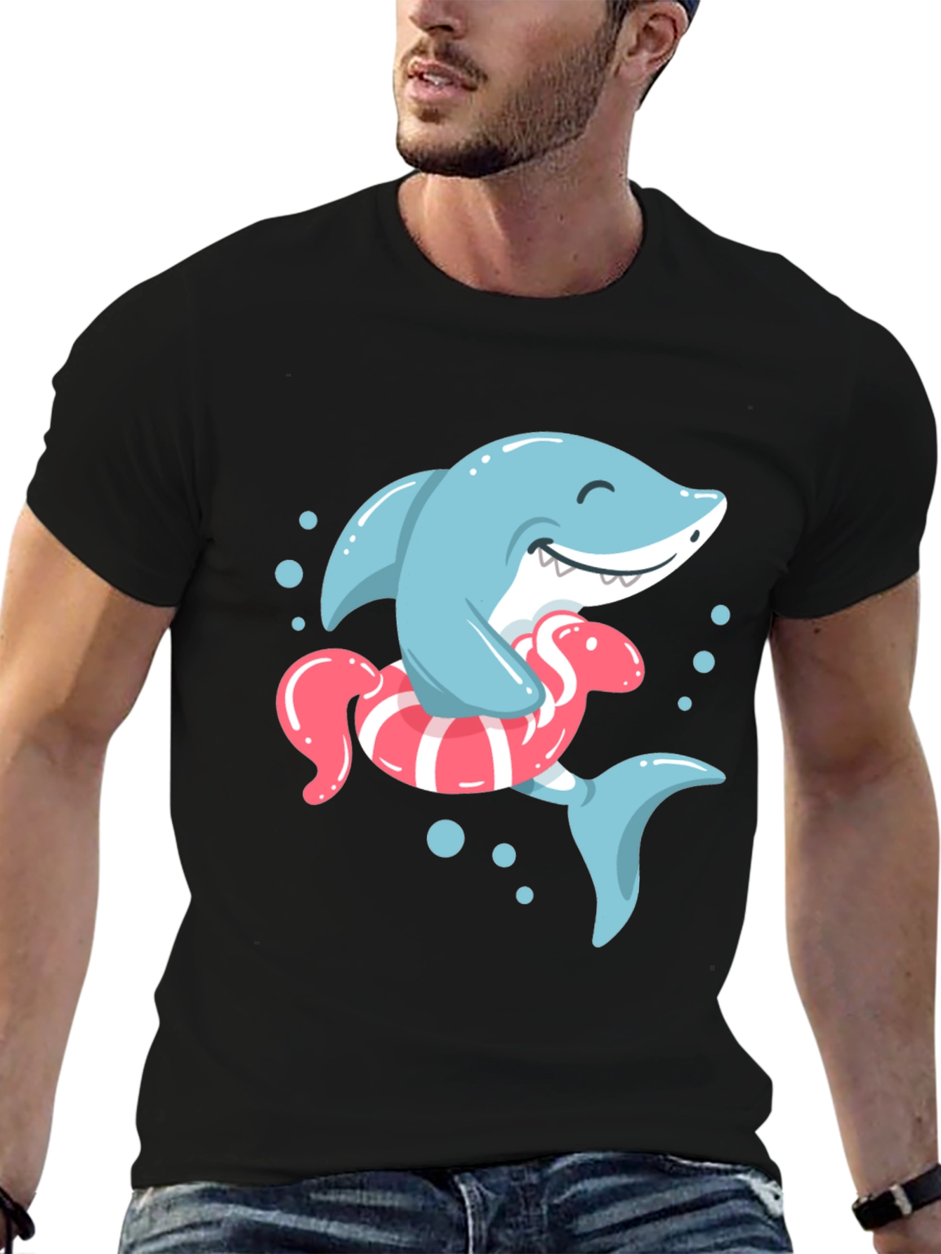 Cute Shark with Swim Ring T-Shirt