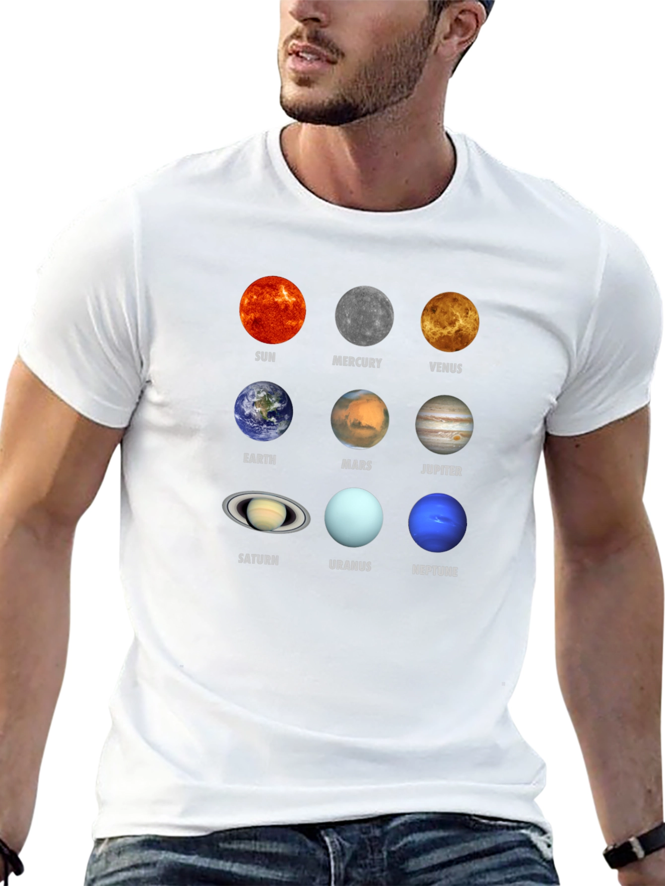 Planets Graphic T-Shirt - Space Science Tee