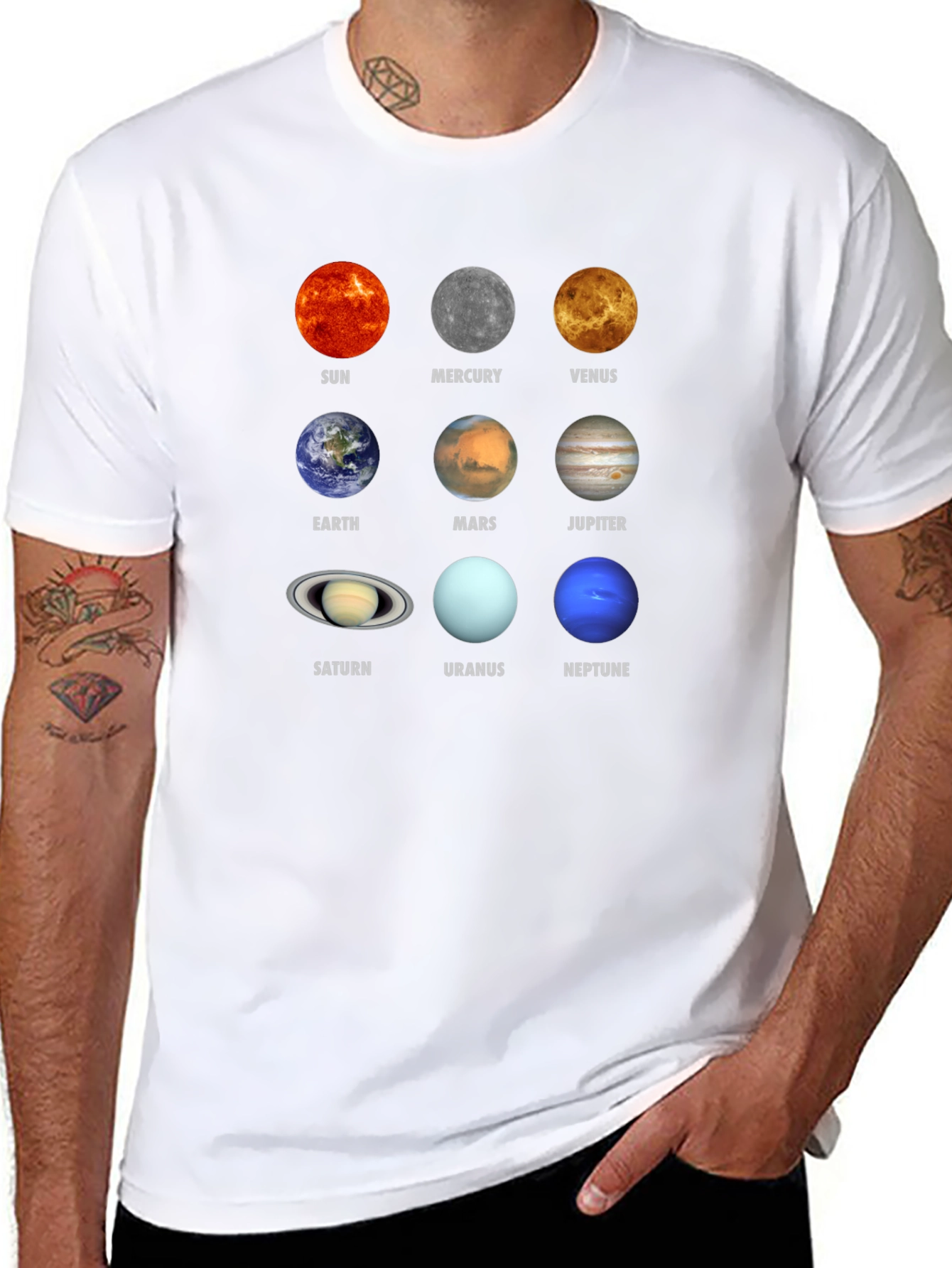 Planets Graphic T-Shirt - Space Science Tee