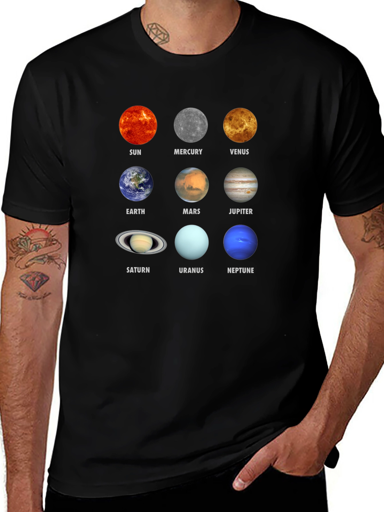 Planets Graphic T-Shirt - Space Science Tee