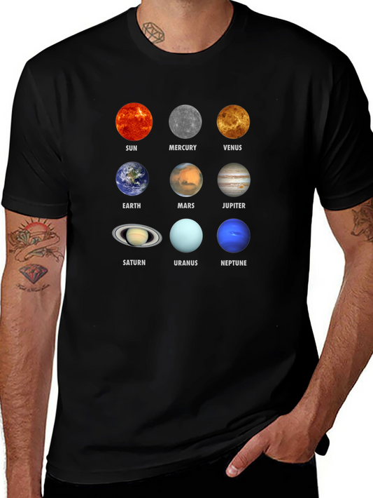 Planets Graphic T-Shirt - Space Science Tee