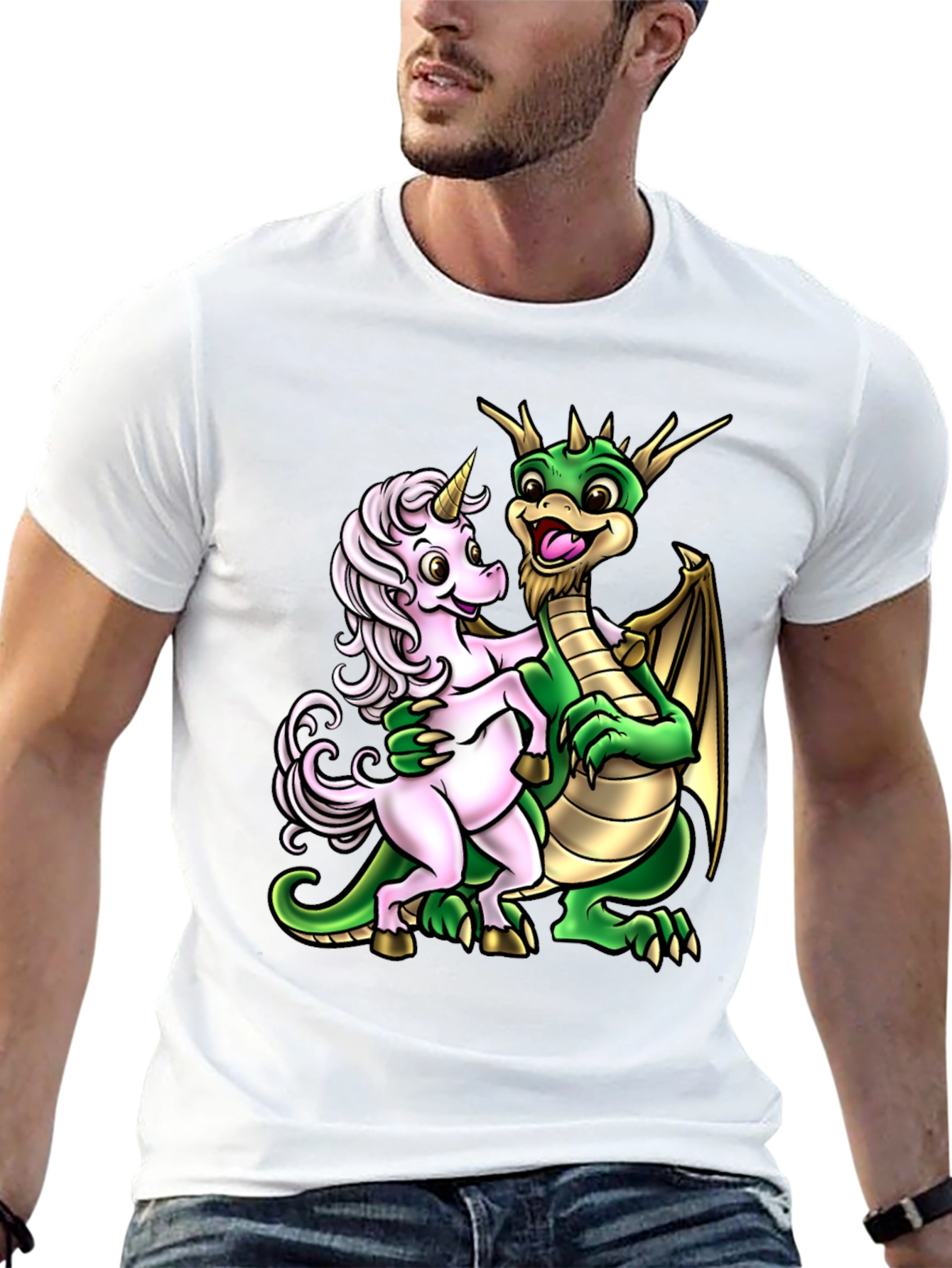 Dragon and Unicorn Graphic Tee