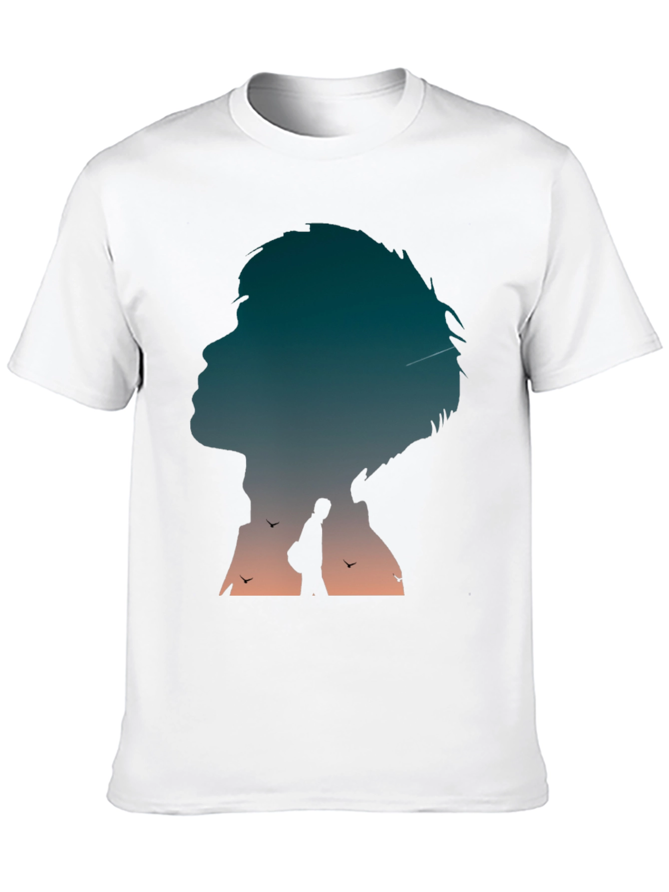 Silhouette Graphic Print Black T-Shirt