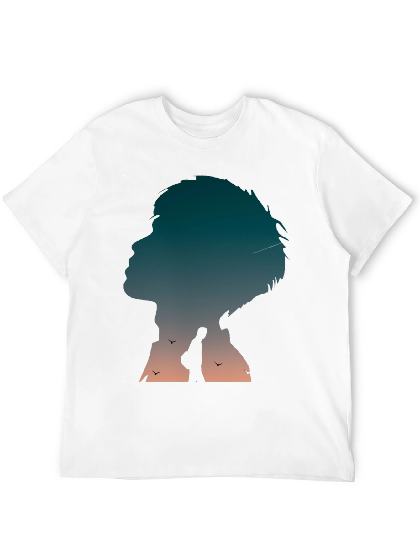 Silhouette Graphic Print Black T-Shirt