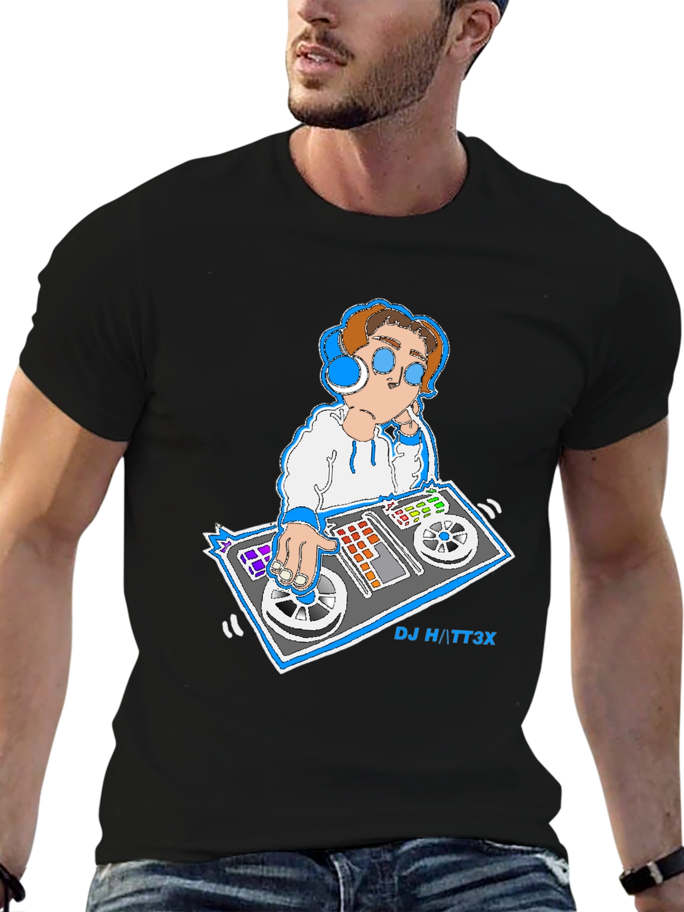 DJ Graphic T-Shirt - Cool & Casual Black Tee