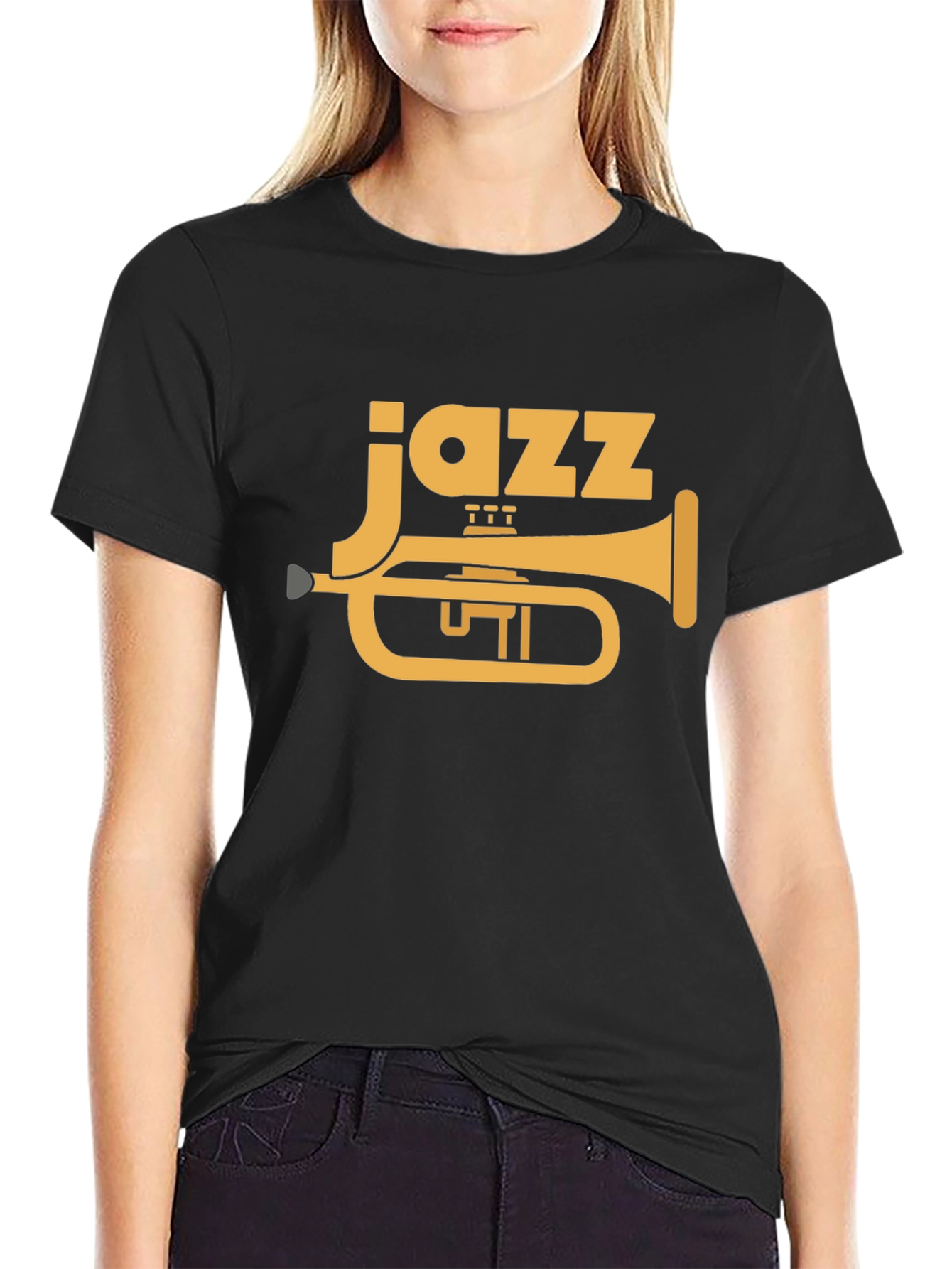 Jazz Trumpet Graphic Tee - Black