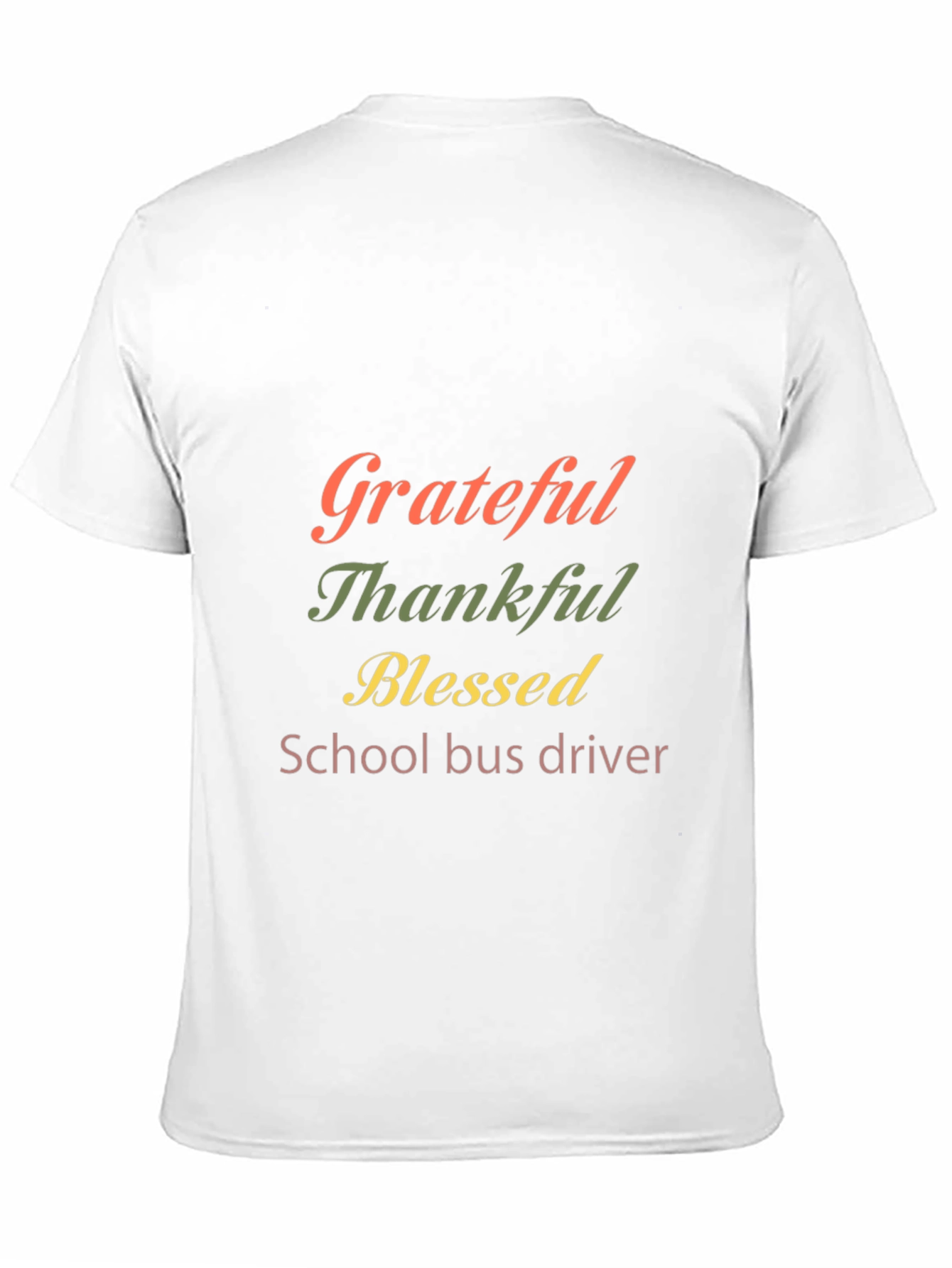 Grateful Thankful Blessed School Bus Driver T-Shirt