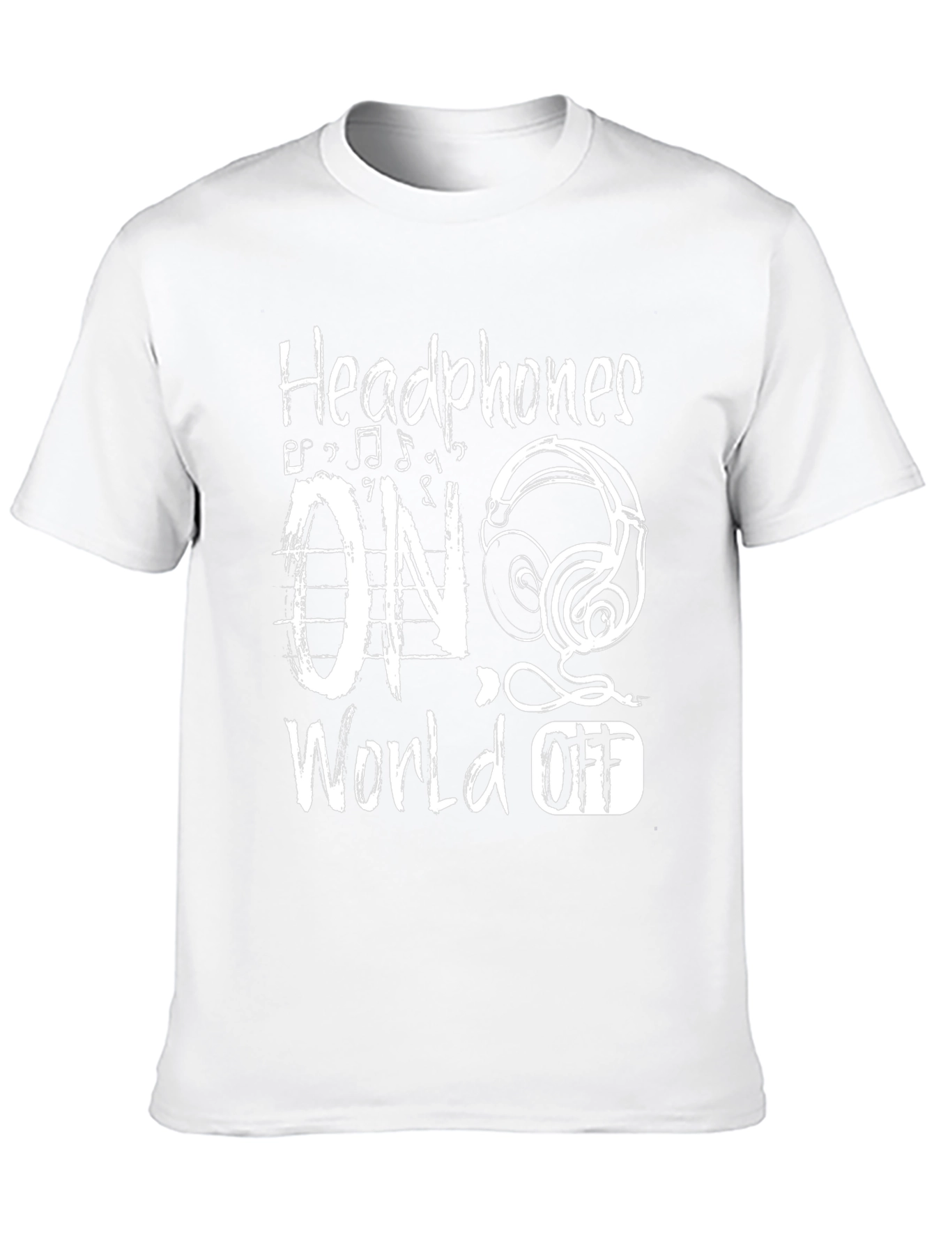 Headphones On World Off Graphic Tee