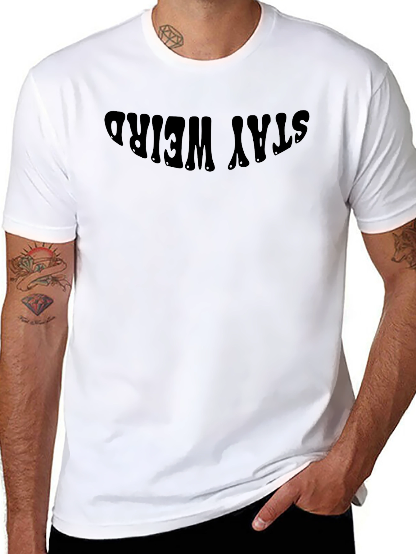 Stay Weird Black T-Shirt