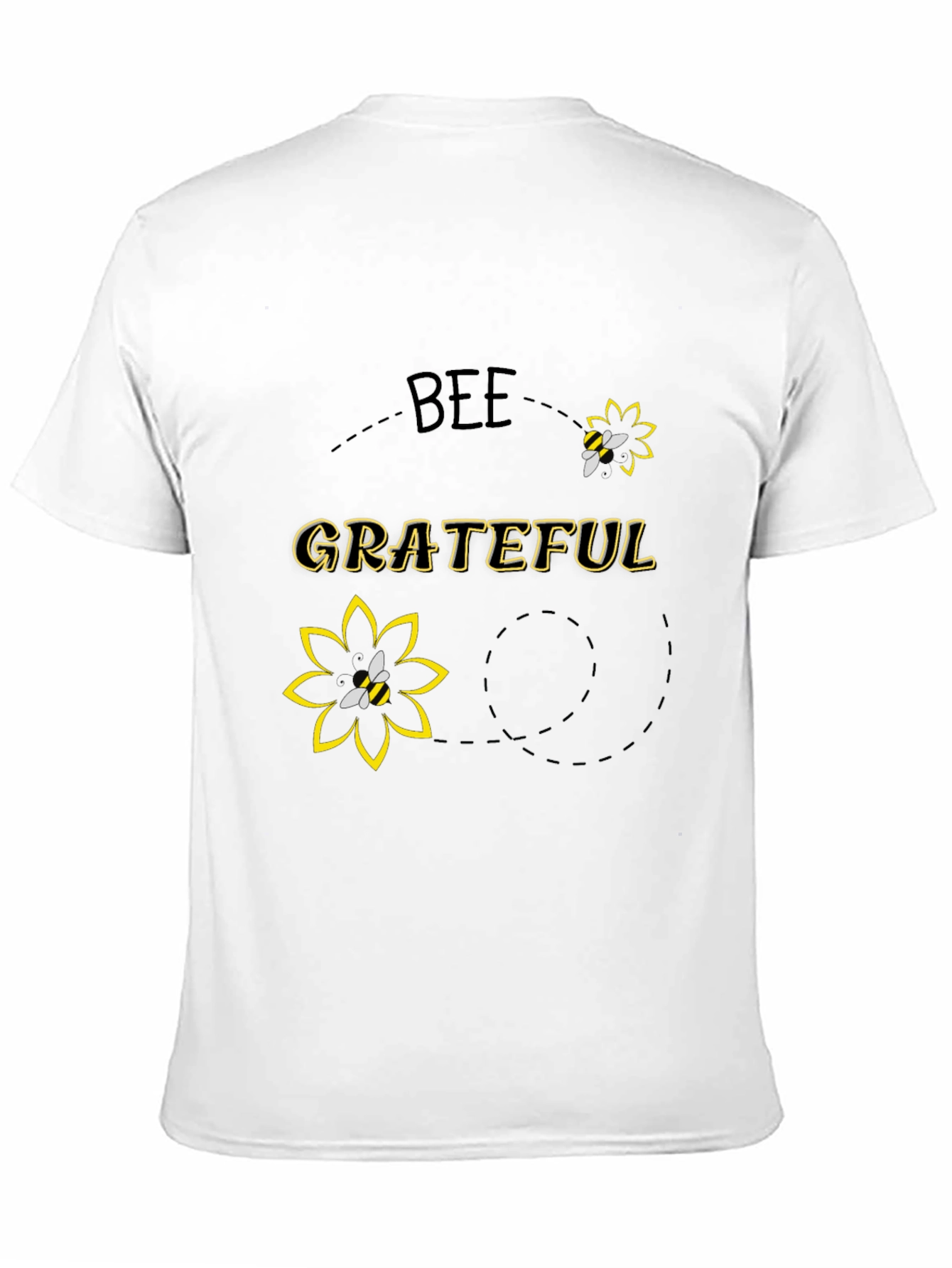 Bee Grateful Black Graphic T-Shirt