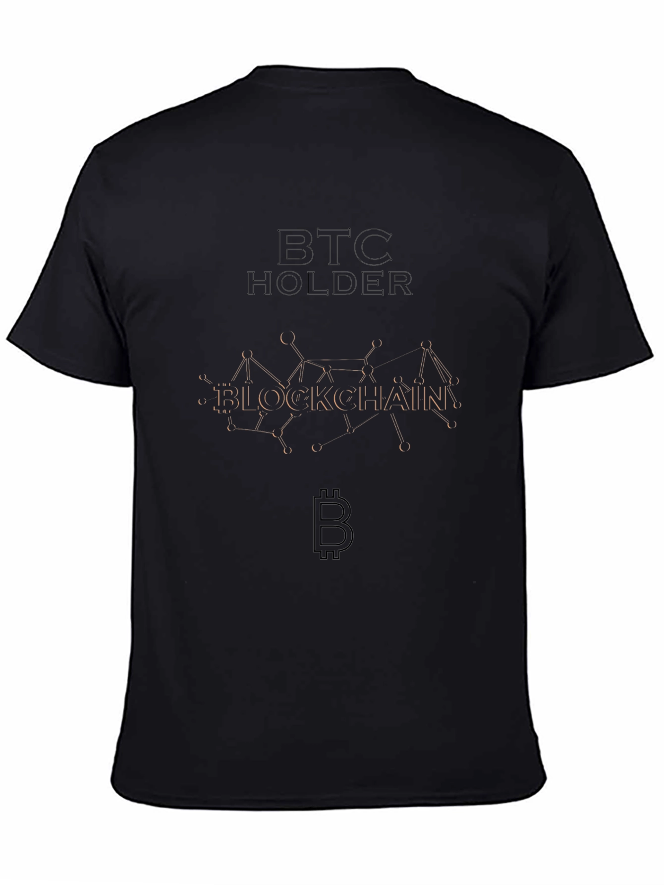 BTC Holder Blockchain Black Tee