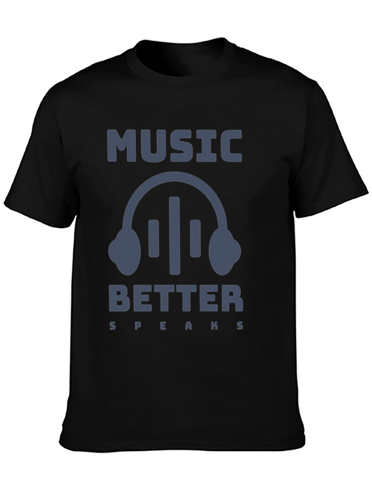 Music Speaks T-Shirt: Stylish Headphone Graphic Tee