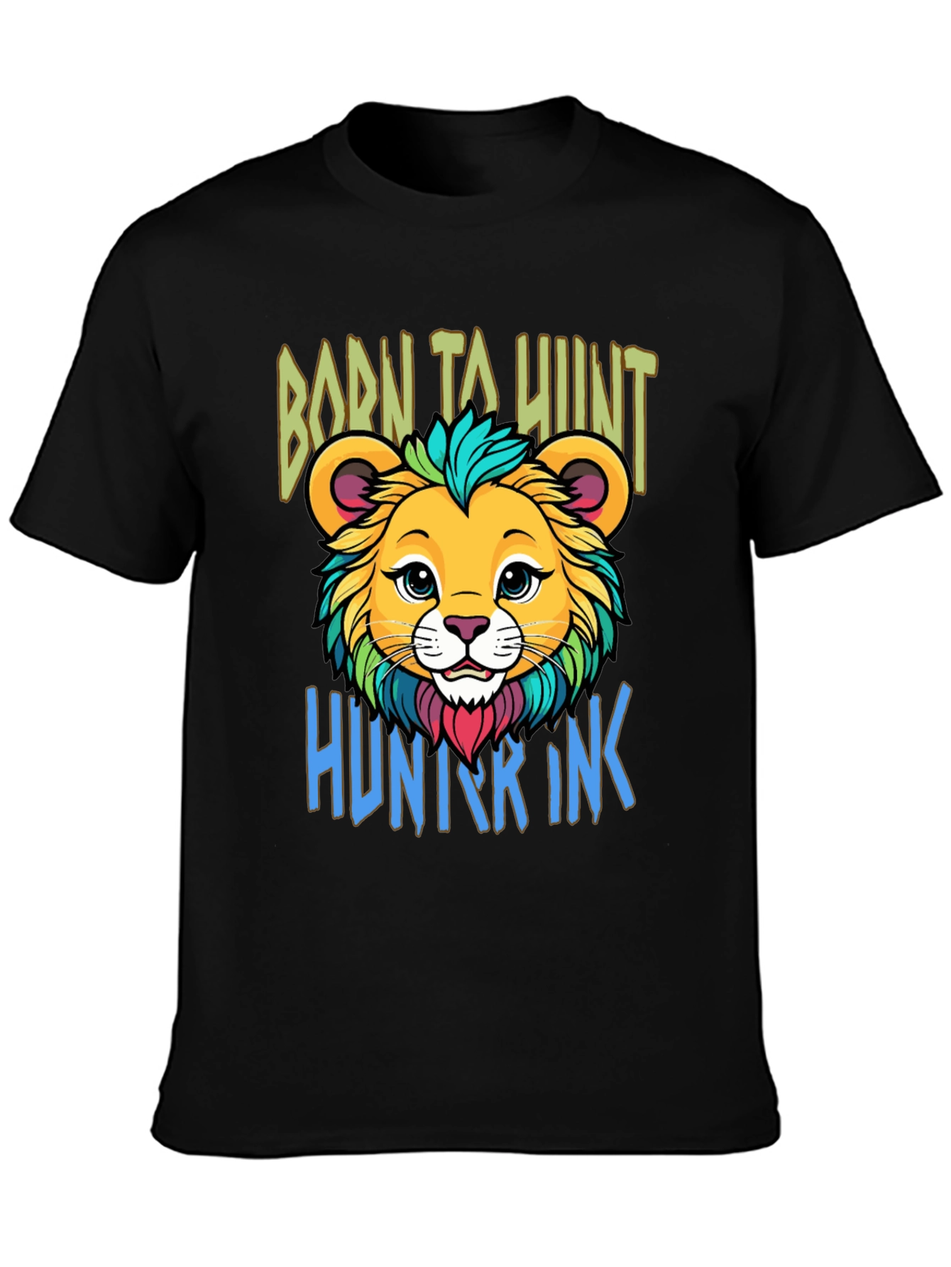Born to Hunt Lion Graphic T-Shirt