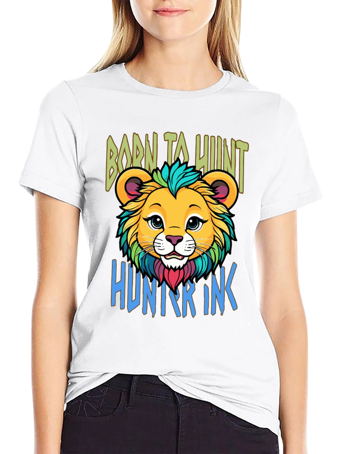 Born to Hunt Lion Graphic T-Shirt