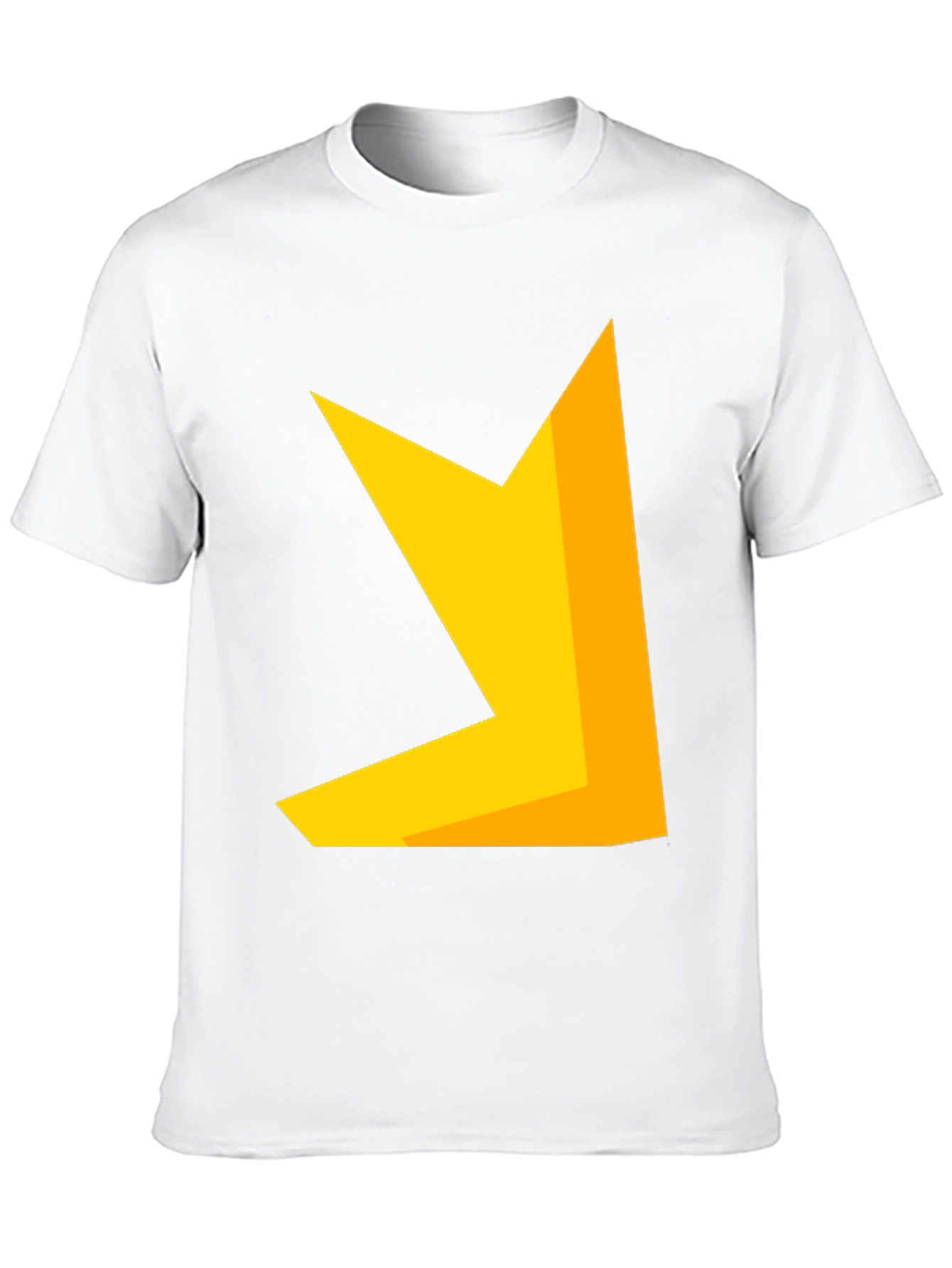 Geometric Arrow Graphic Tee - Casual Black T-Shirt