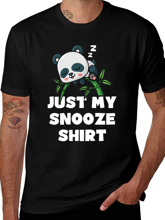 Cute Panda Snooze T-Shirt - Sleepy Time Tee