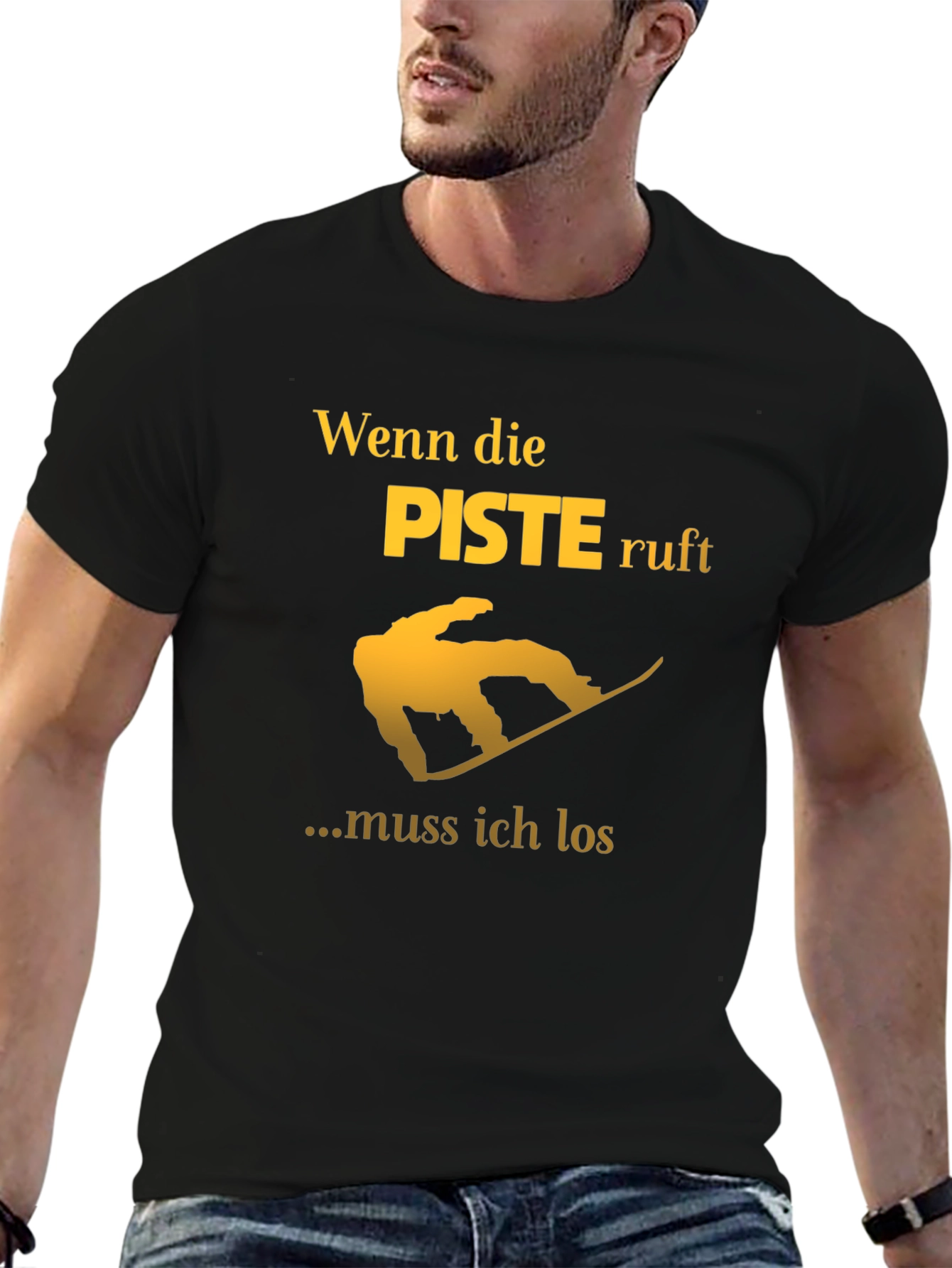 Wenn die Piste Ruft T-Shirt - Snowboarding Shirt
