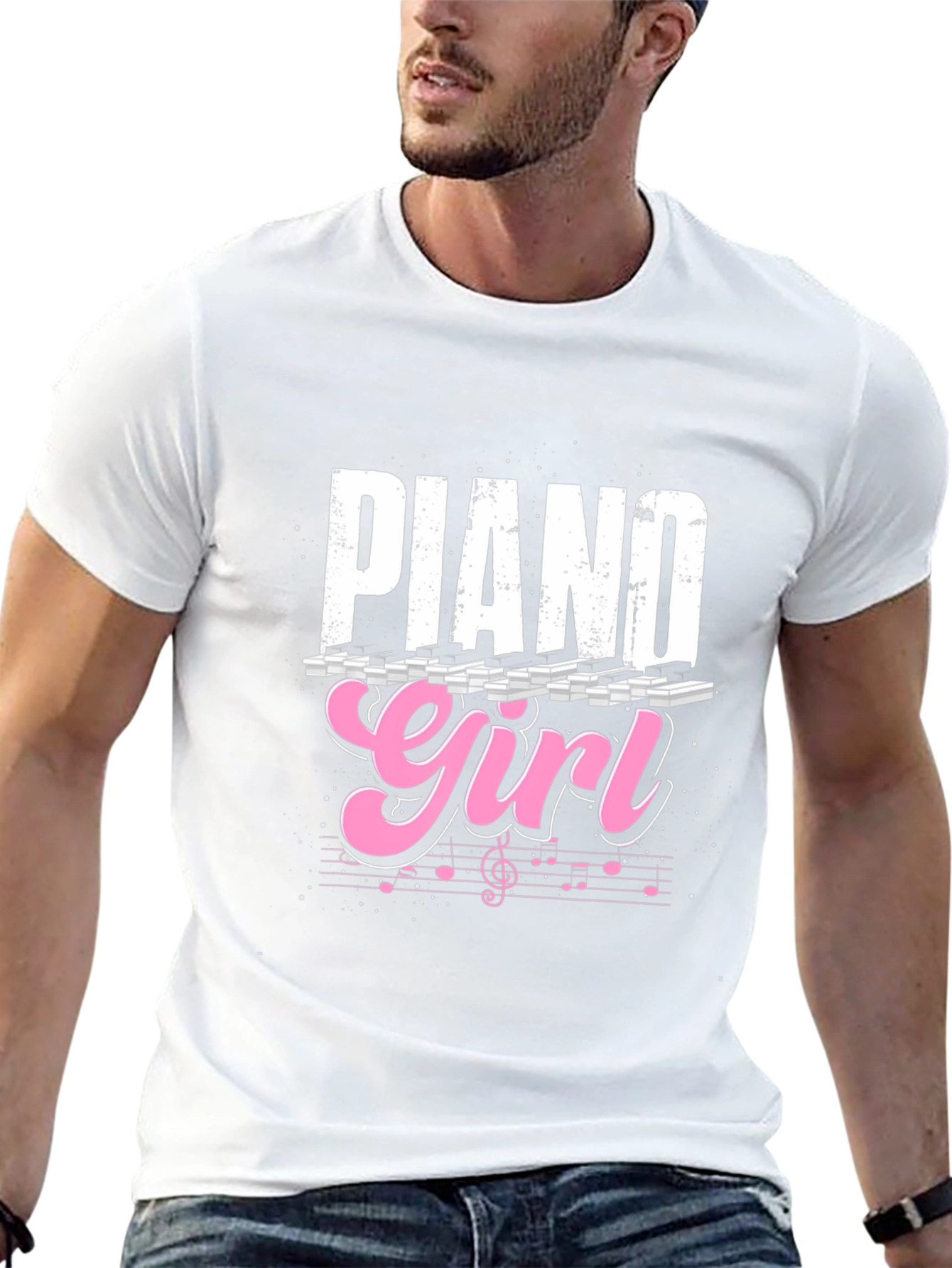 Piano Girl Graphic Tee - Musical Style