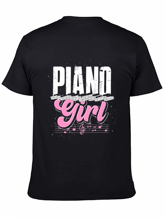 Piano Girl Graphic Tee - Musical Style