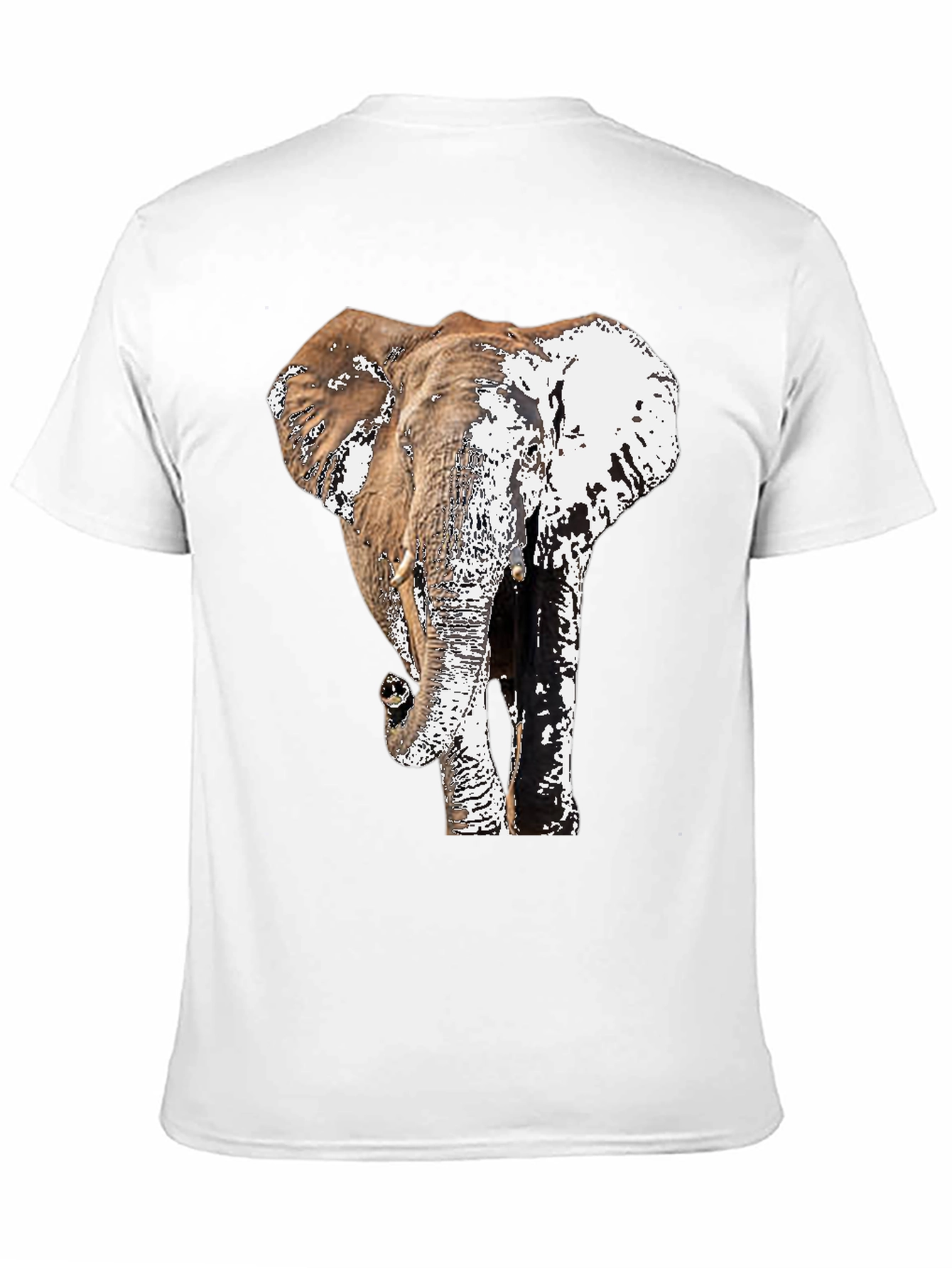 Elephant Graphic Print Black T-Shirt