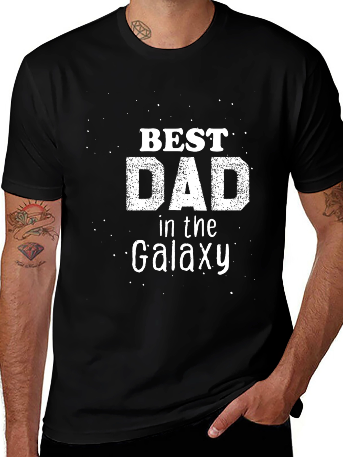 Best Dad in the Galaxy Black T-Shirt