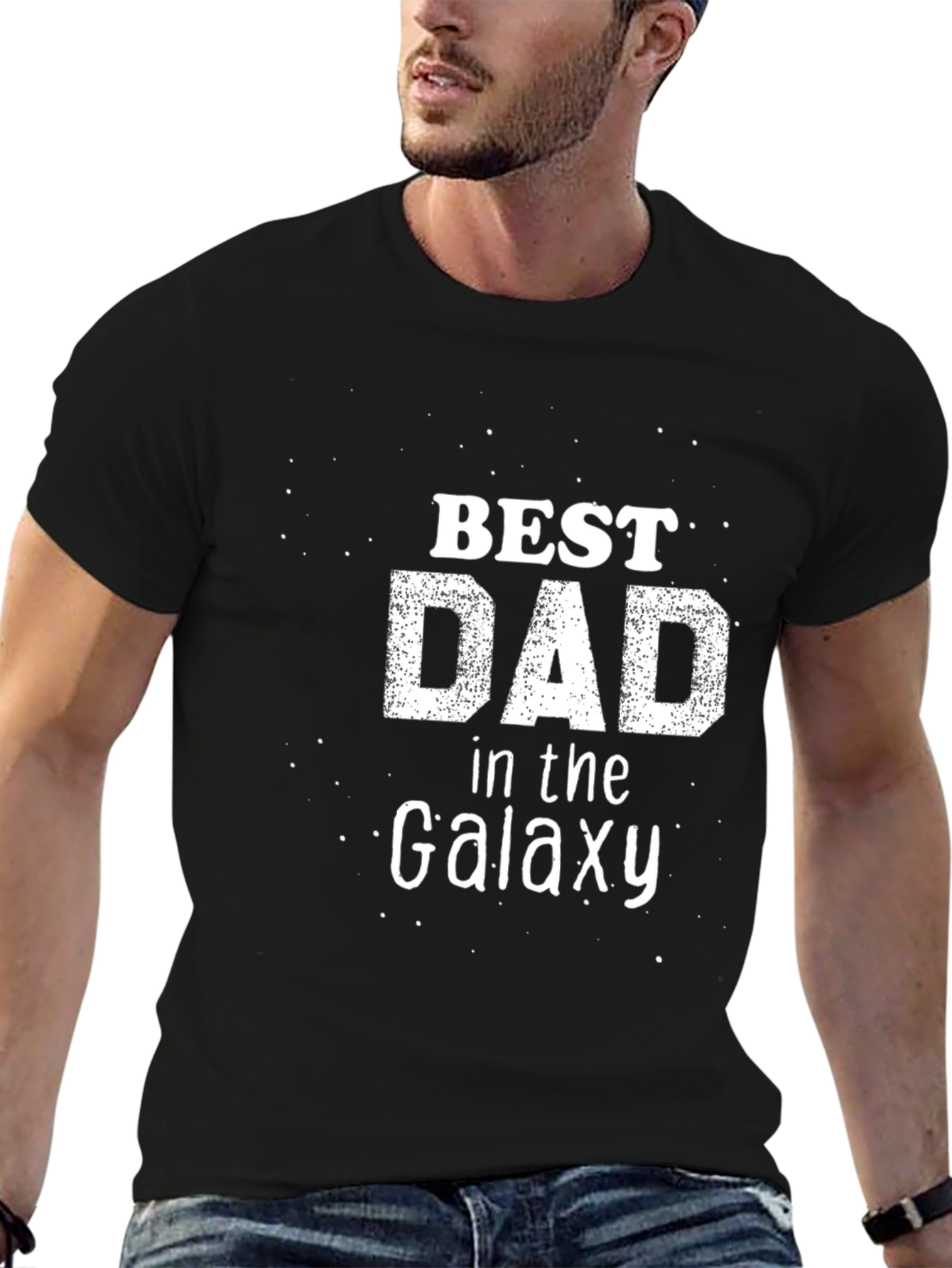 Best Dad in the Galaxy Black T-Shirt