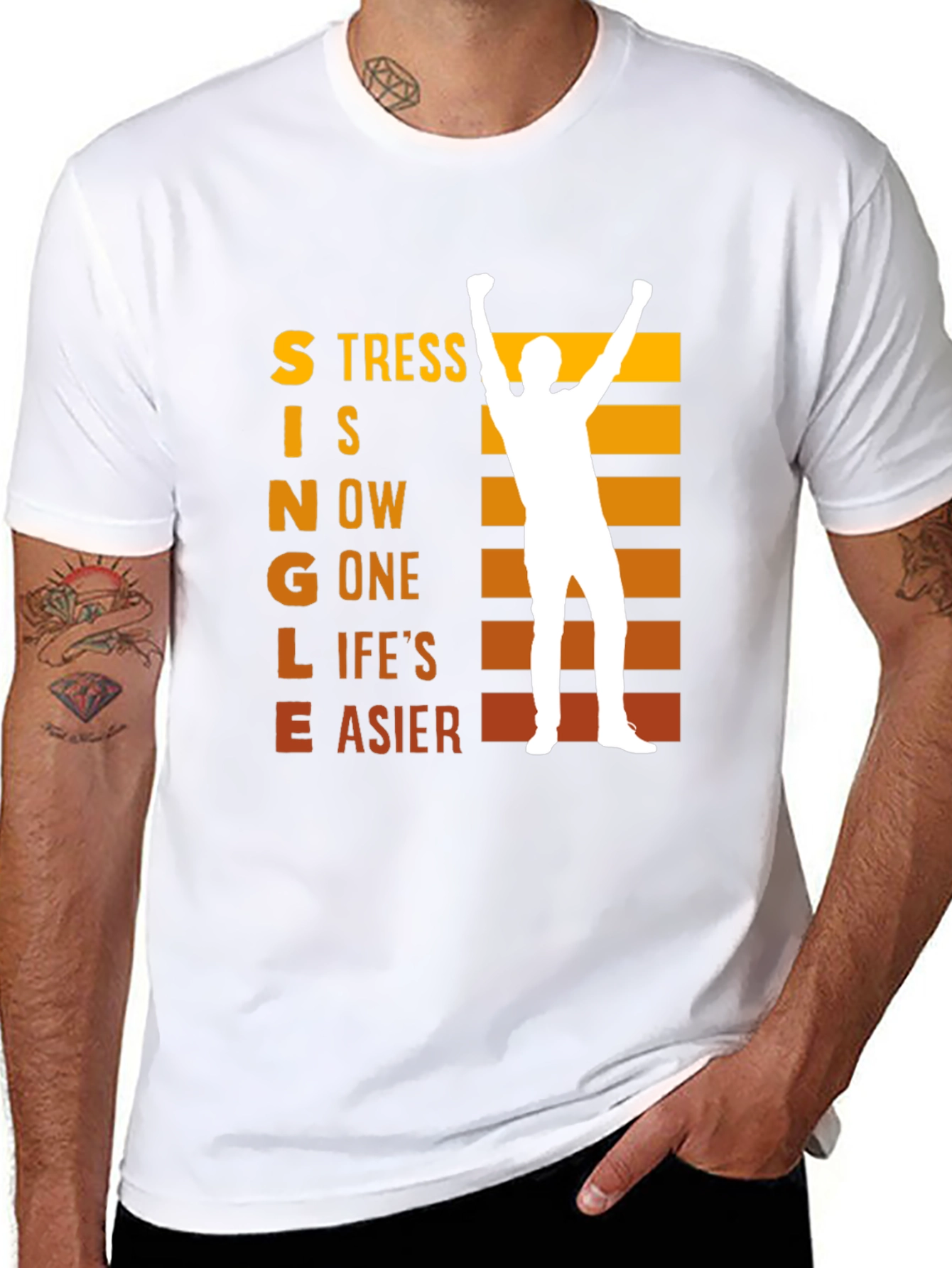 Single Now T-Shirt Stress Gone Life Easier Tee
