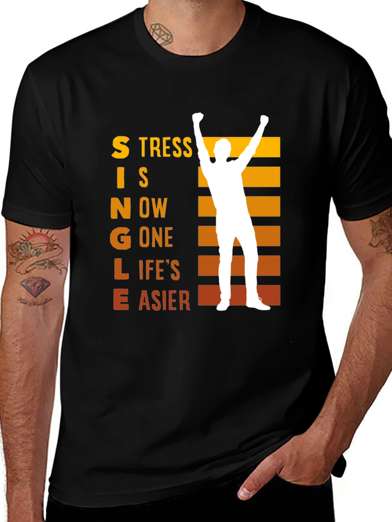 Single Now T-Shirt Stress Gone Life Easier Tee