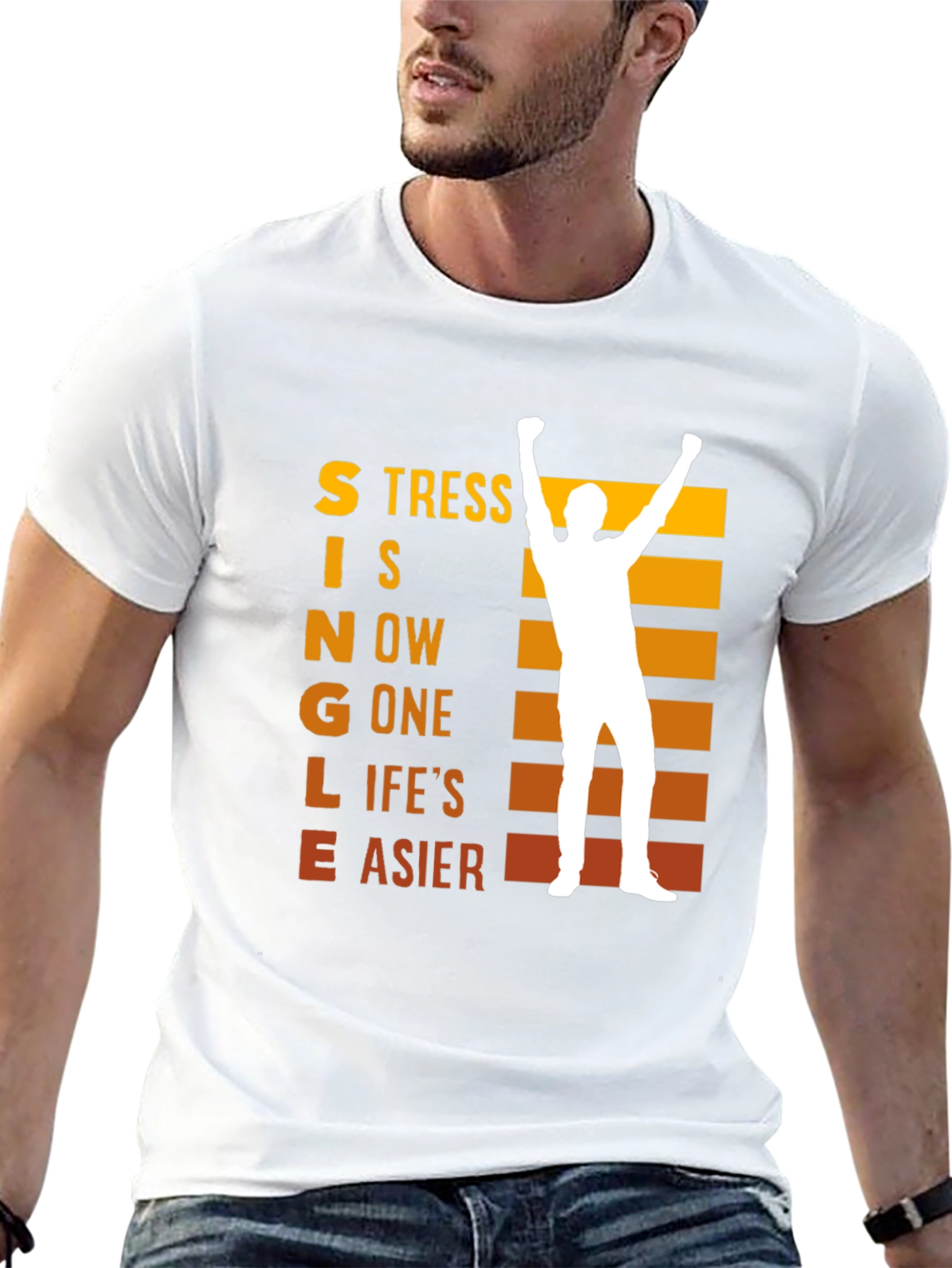 Single Now T-Shirt Stress Gone Life Easier Tee