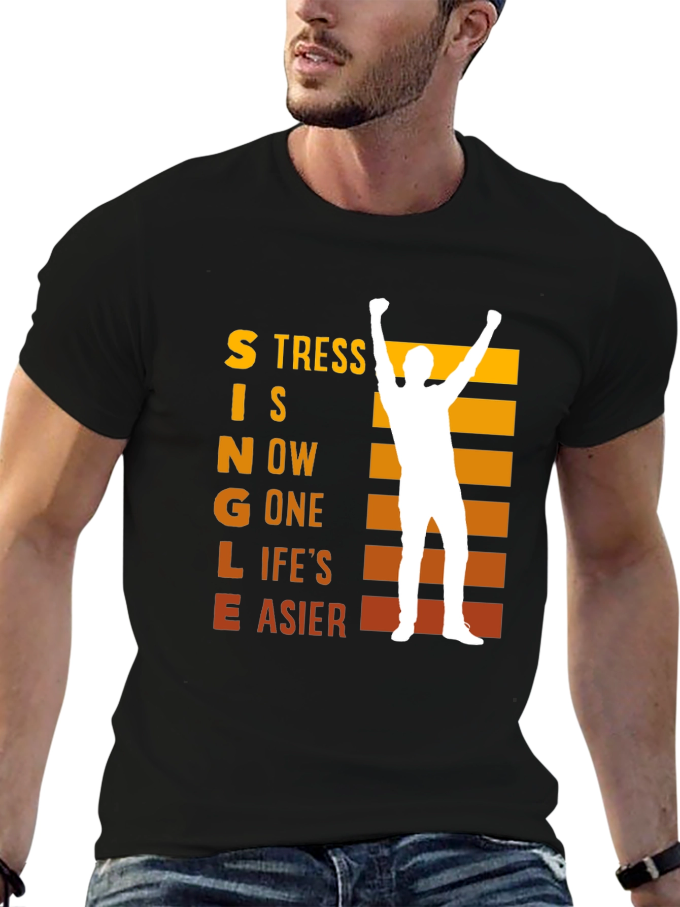 Single Now T-Shirt Stress Gone Life Easier Tee