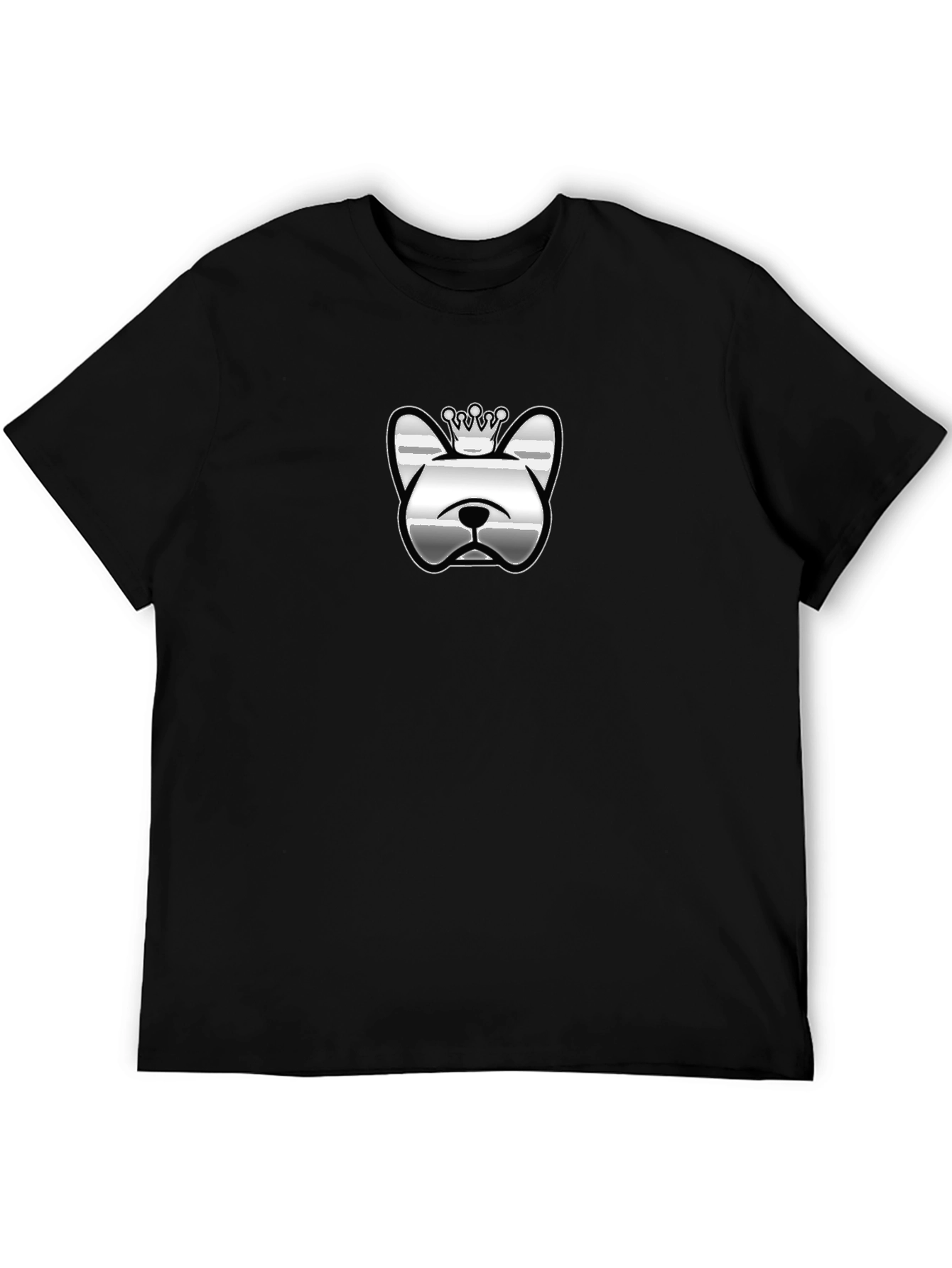 Dog Crown Graphic Black T-Shirt