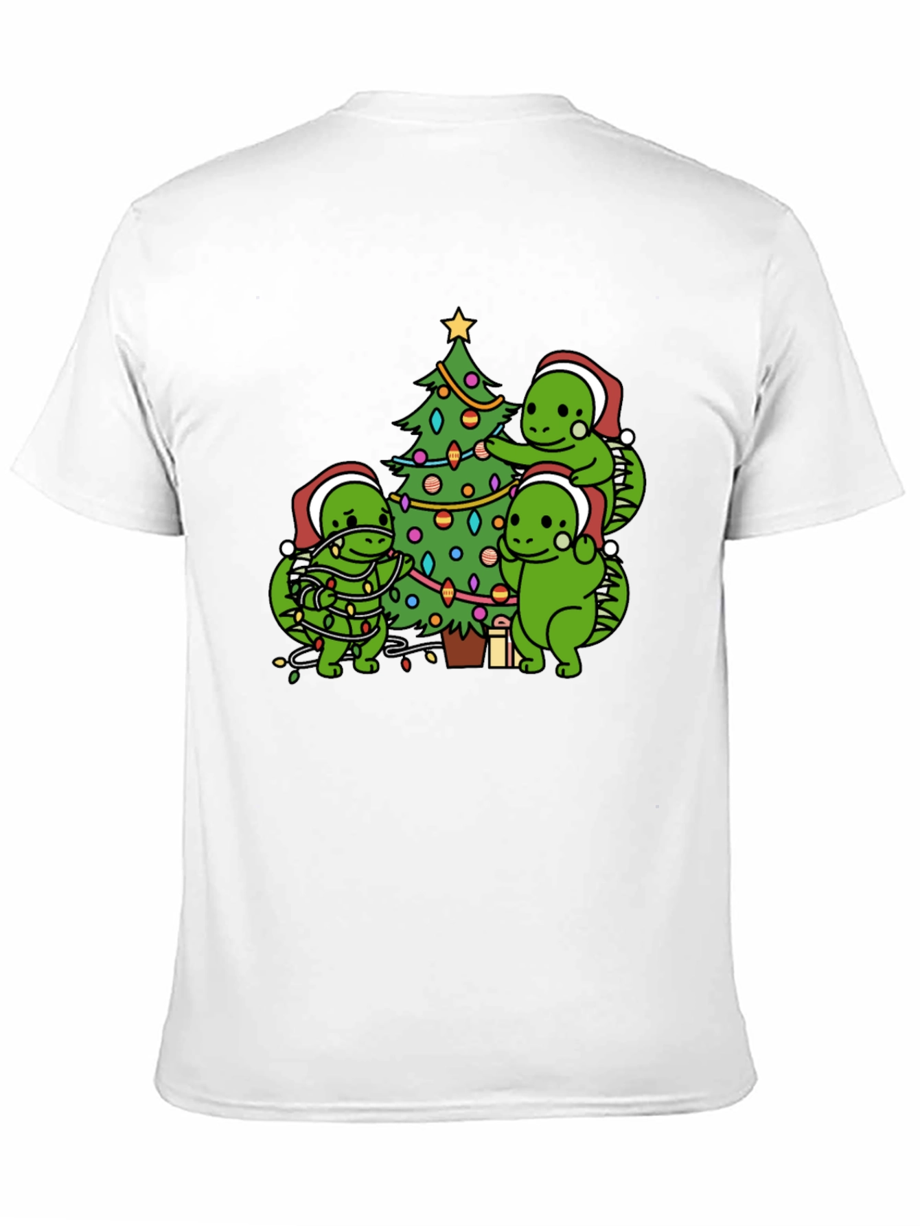 Festive Dinosaur Christmas T-Shirt