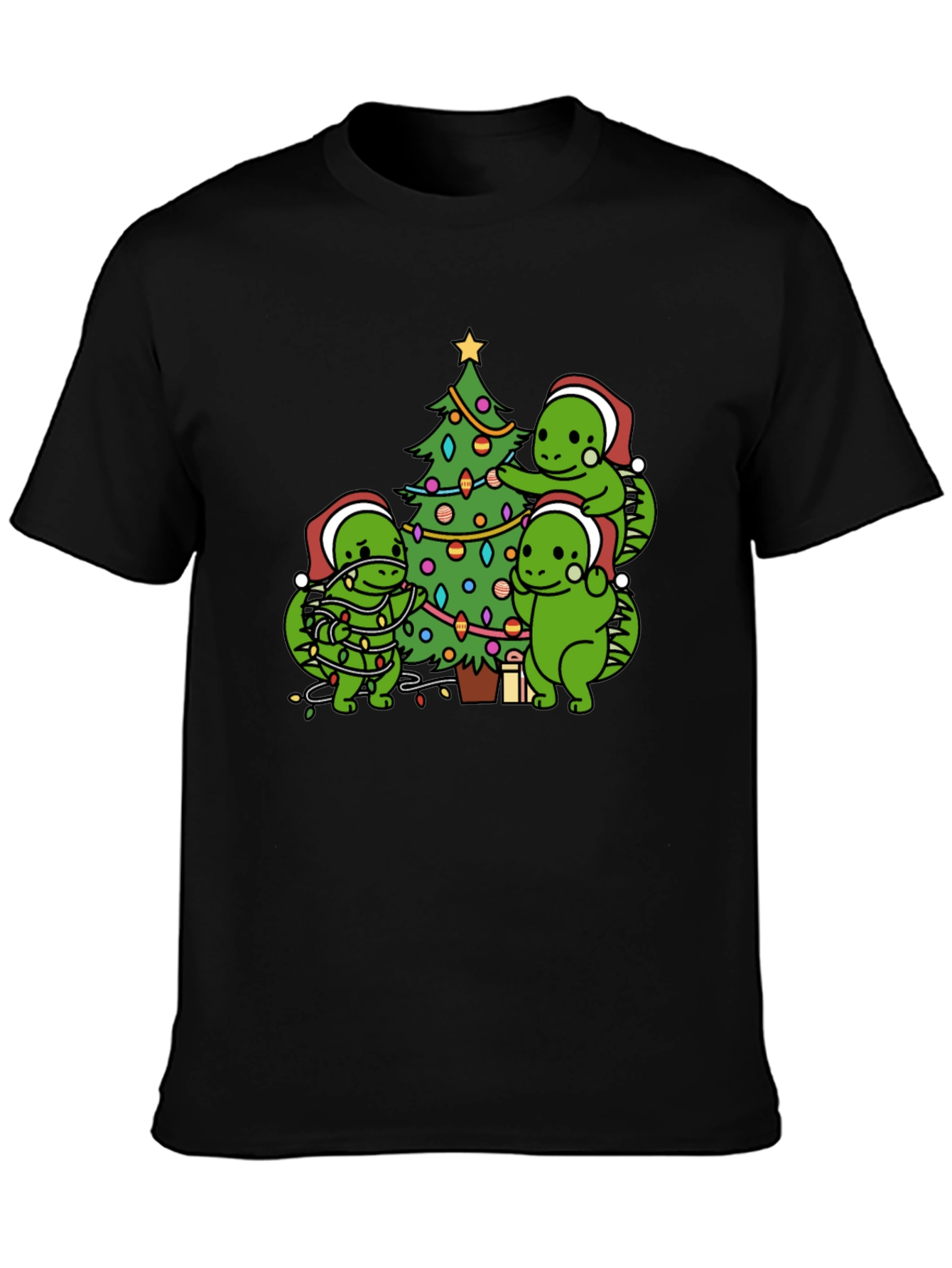Festive Dinosaur Christmas T-Shirt
