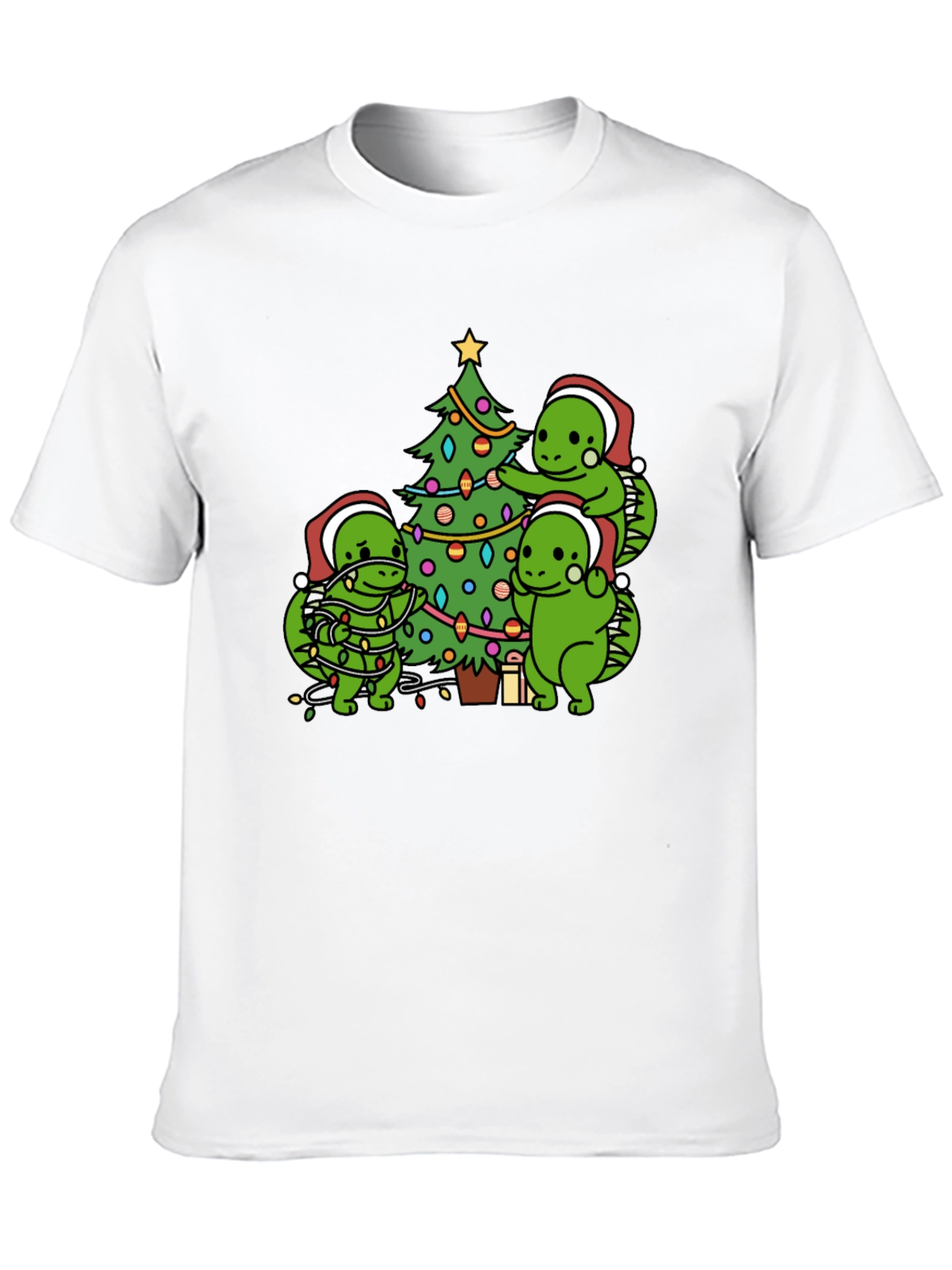 Festive Dinosaur Christmas T-Shirt